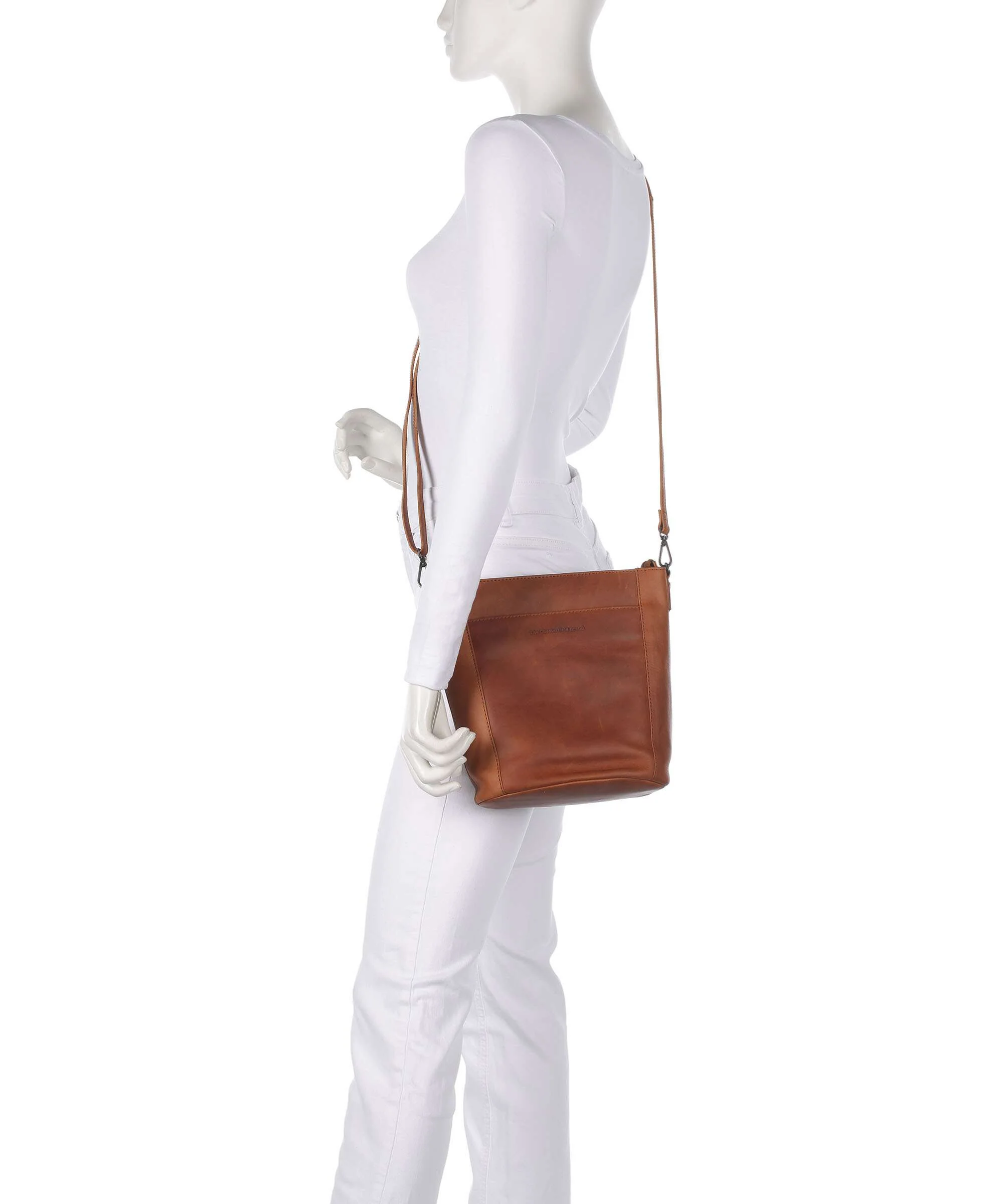 The Chesterfield Brand Wax Pull Up Cow Moore Torebka worek cognac - Image 3
