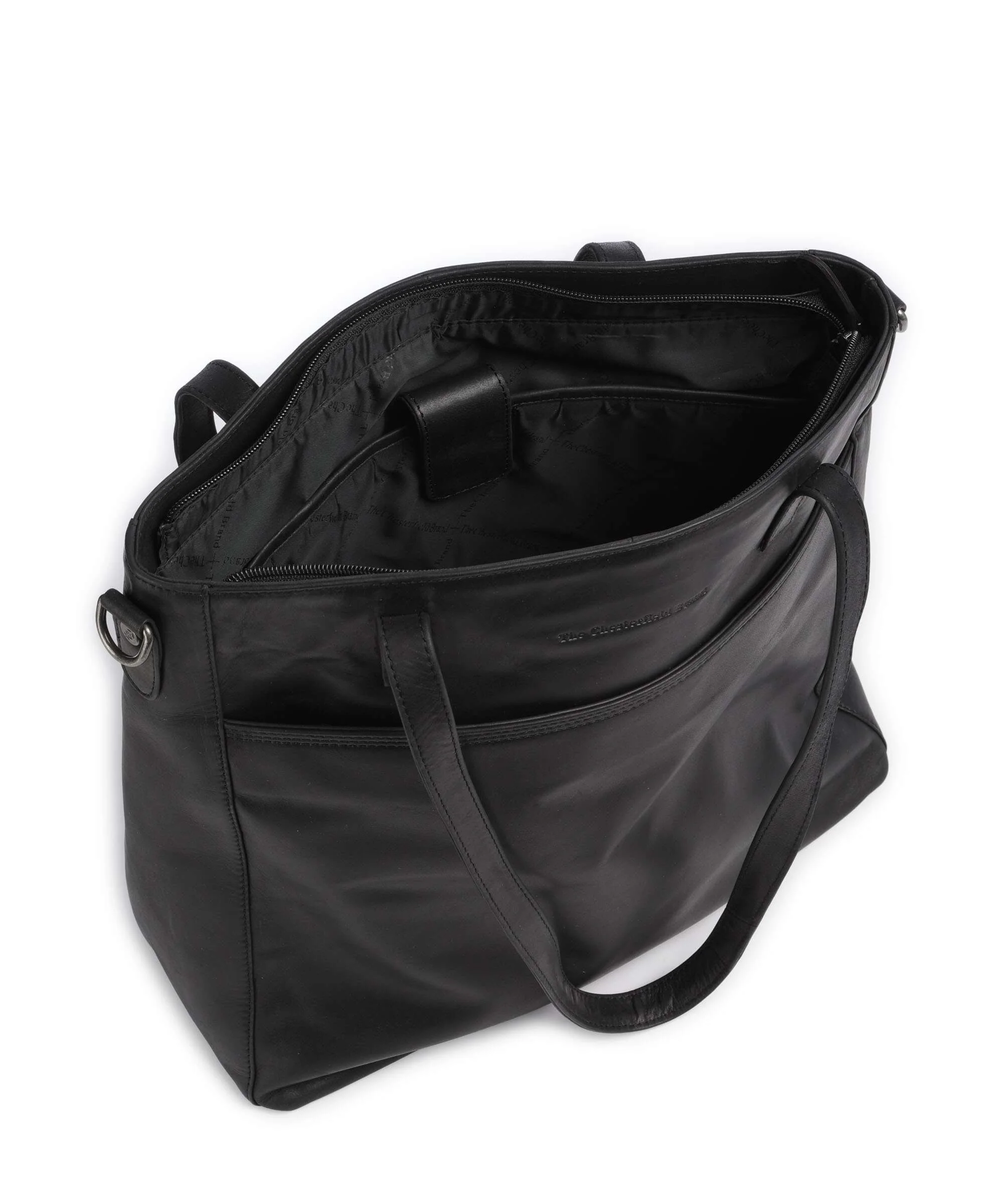 The Chesterfield Brand Wax Pull Up Cow Mosel Torba na zakupy black - Image 5