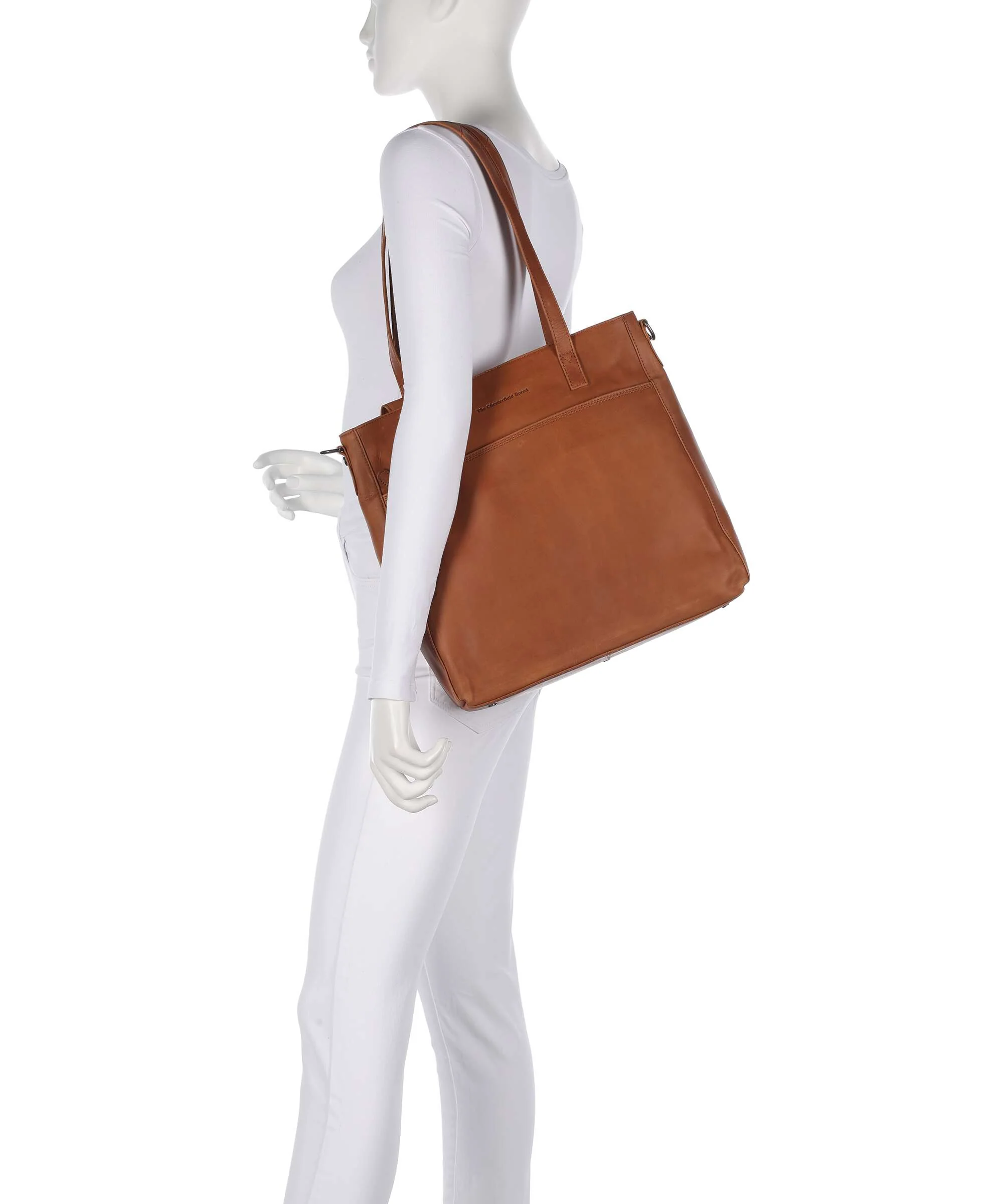 The Chesterfield Brand Wax Pull Up Cow Mosel Torba na zakupy cognac - Image 3