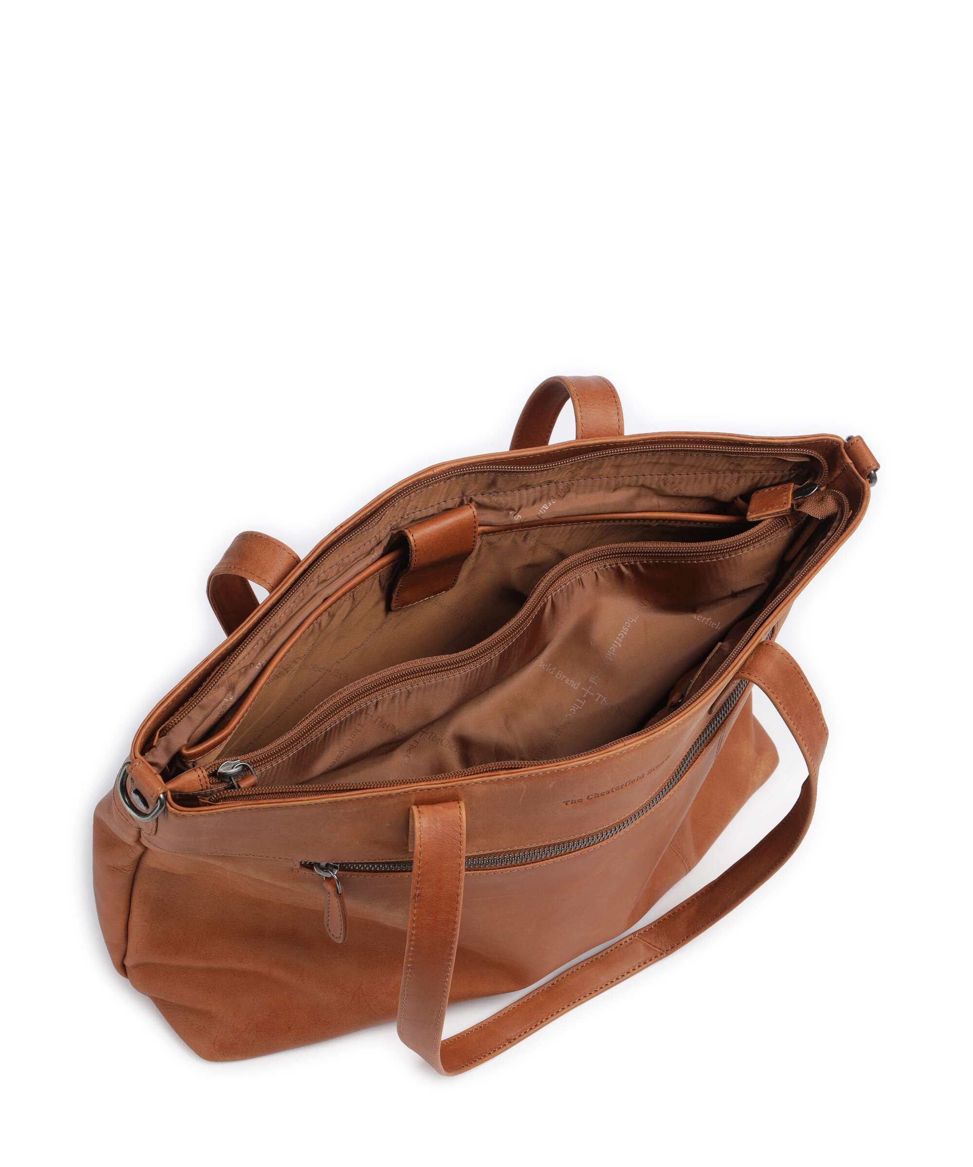 The Chesterfield Brand Wax Pull Up Cow Osira Torba na zakupy cognac - Image 5