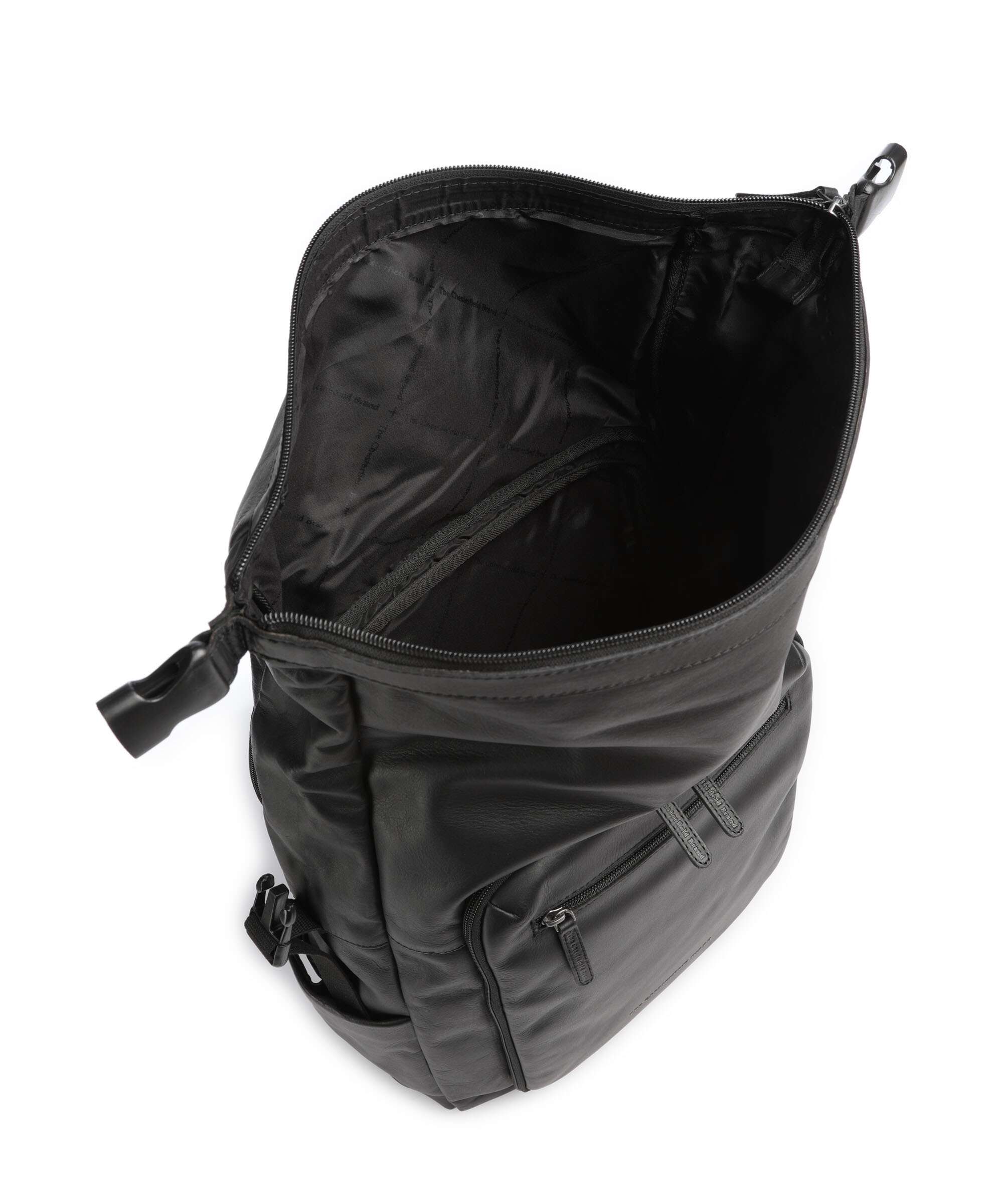 The Chesterfield Brand Wax Pull Up Cow Remo Plecak z rolowanym zamknięciem black - Image 5