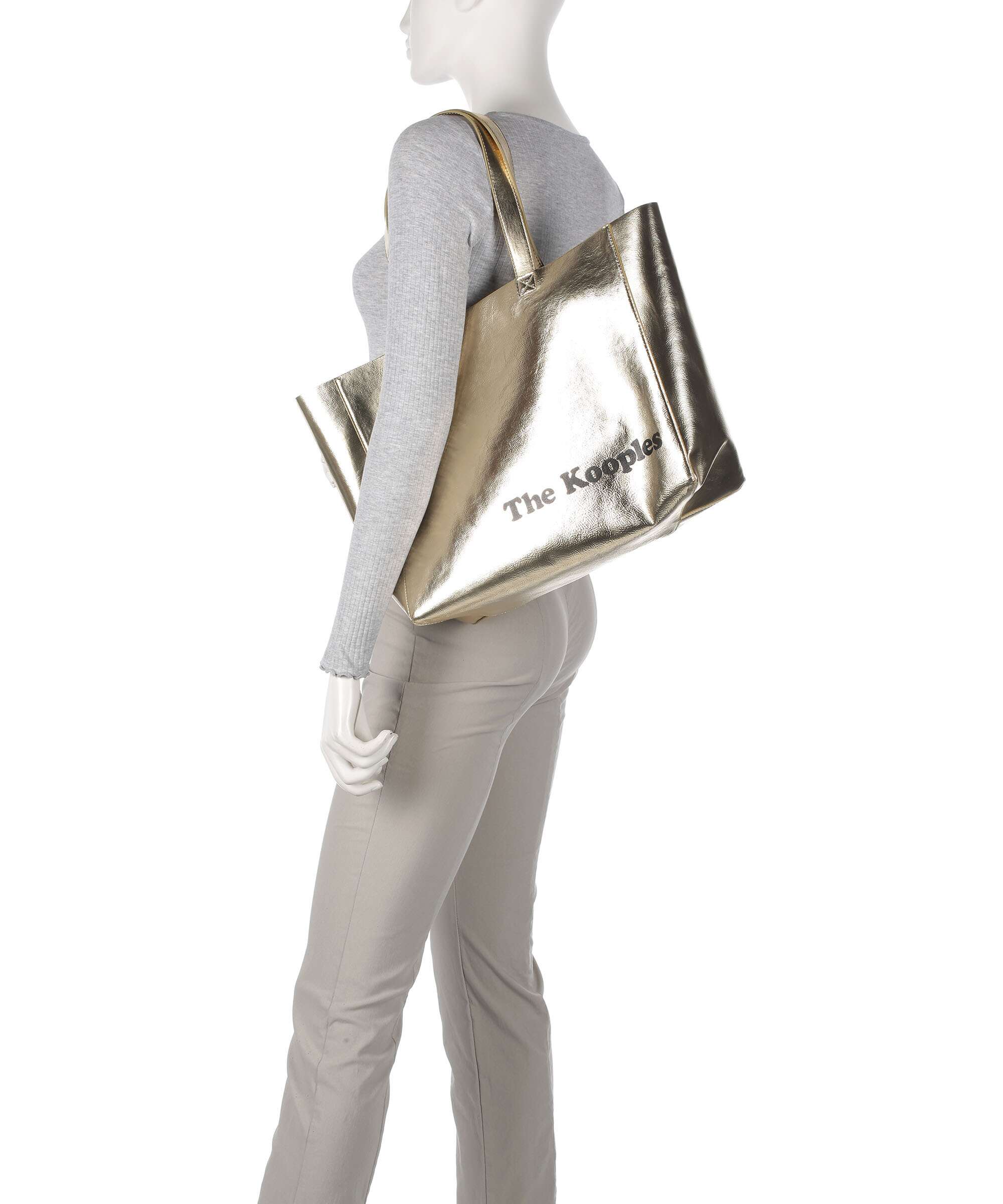 The Kooples Torba na zakupy gold - Image 3