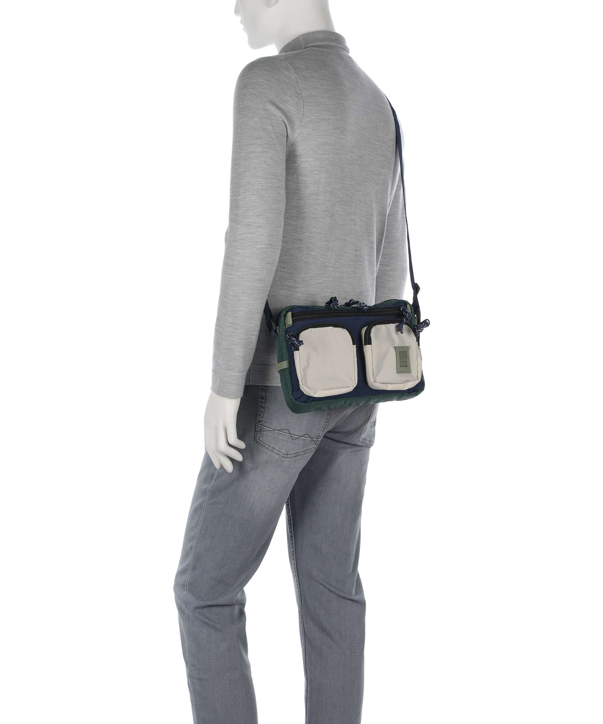 Topo Designs Block Torba przez ramię forest/bone white - Image 4
