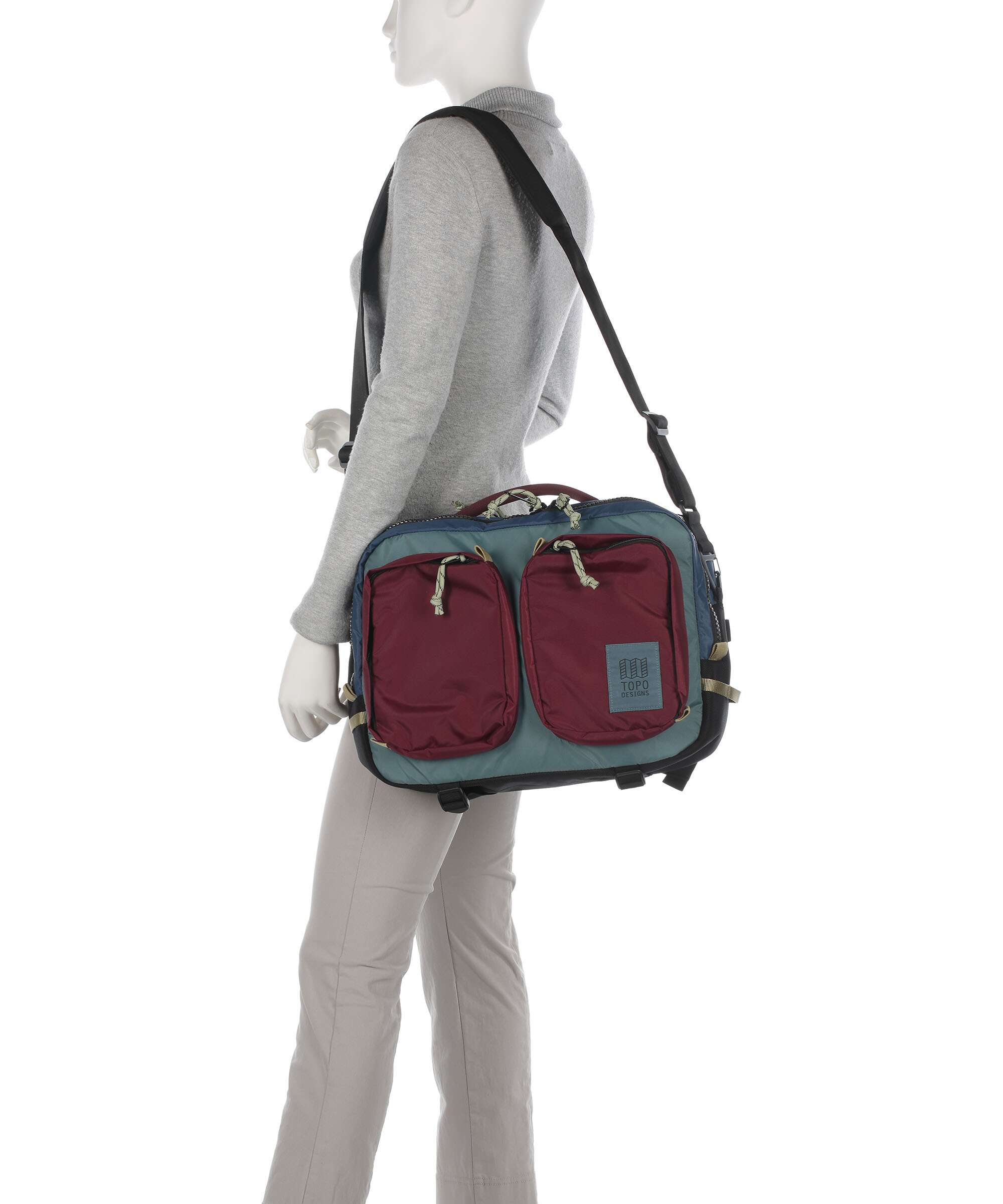 Topo Designs Global Aktówka dark denim/burgundy - Image 3