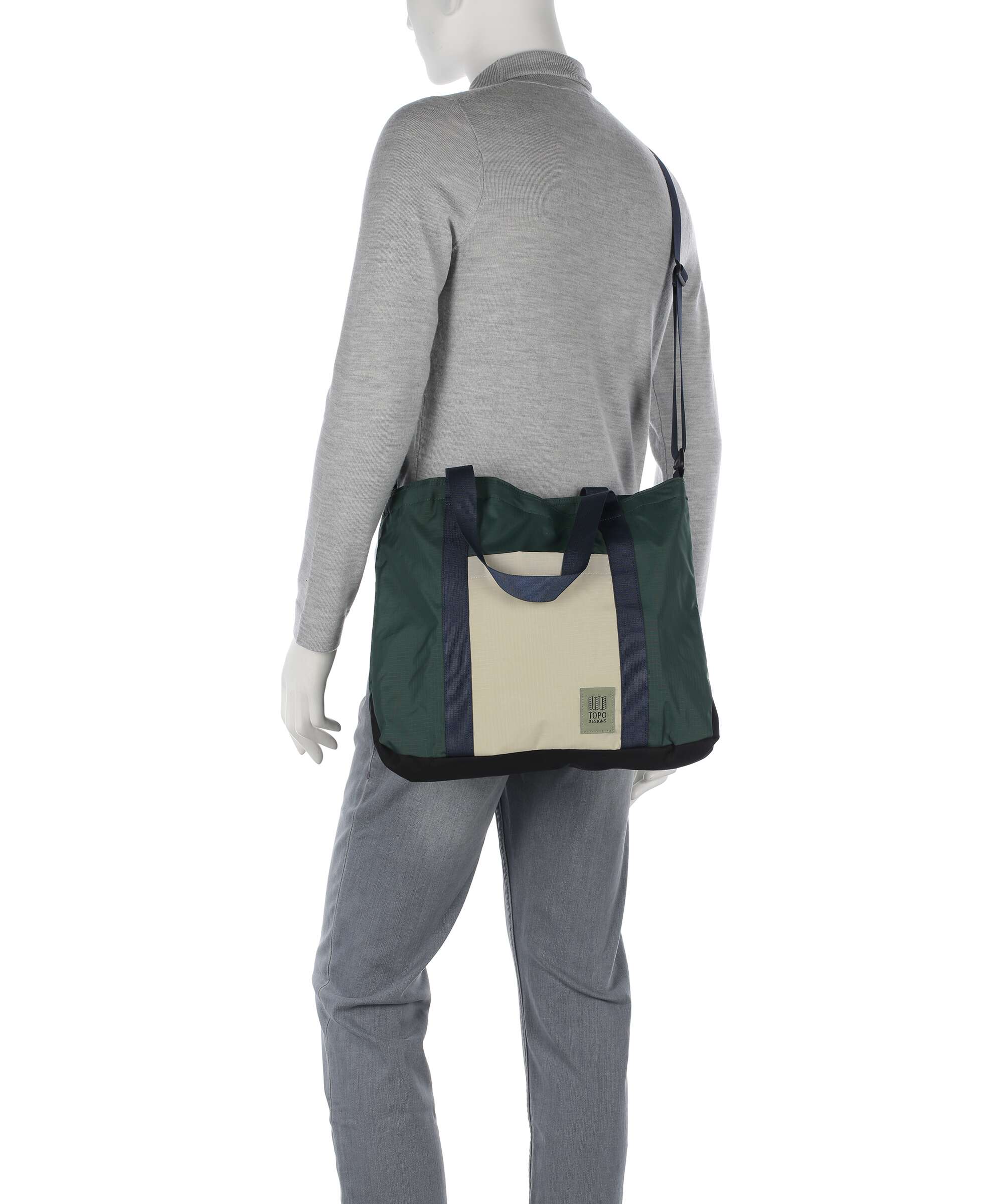 Topo Designs Mountain Essential Torba na zakupy forest/bone white - Image 4