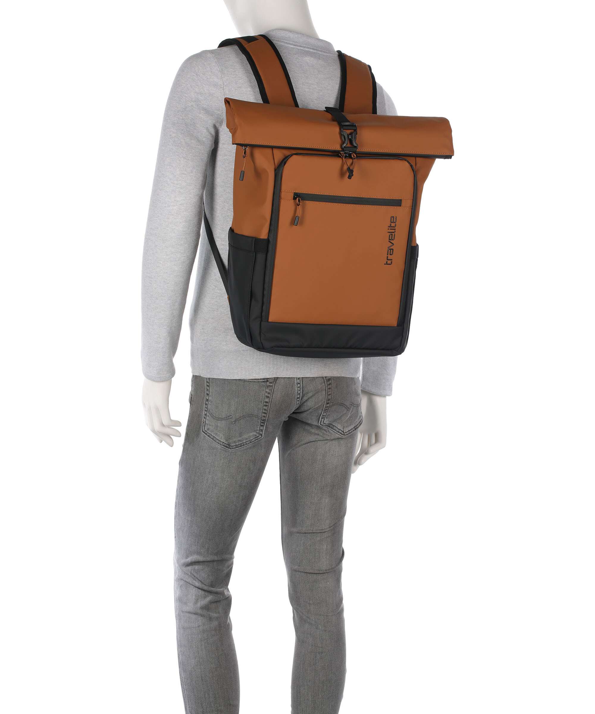 Travelite Briize M Plecak z rolowanym zamknięciem curry - Image 3