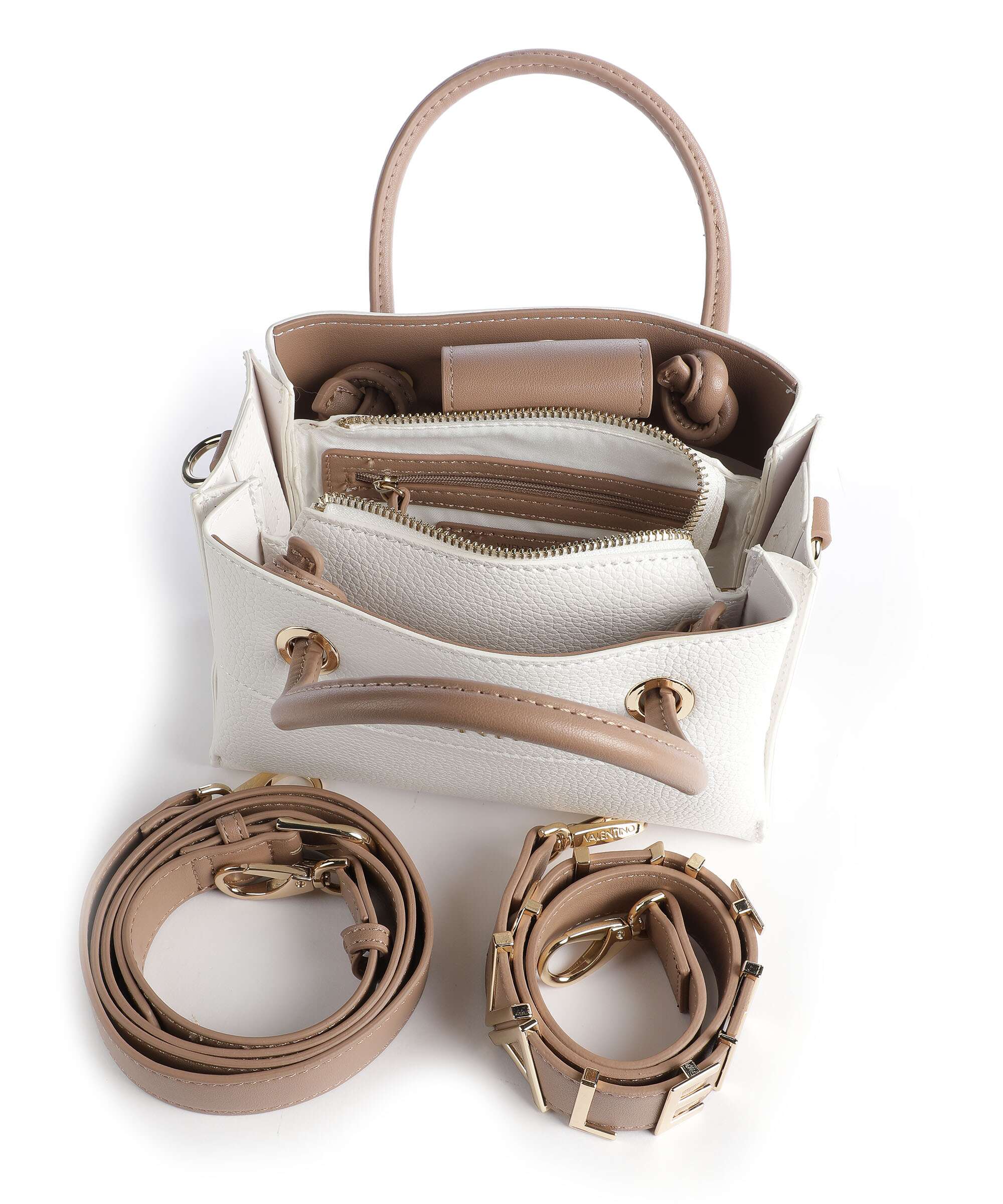 Valentino Bags Alexia Torebka bianco/cuoio - Image 4