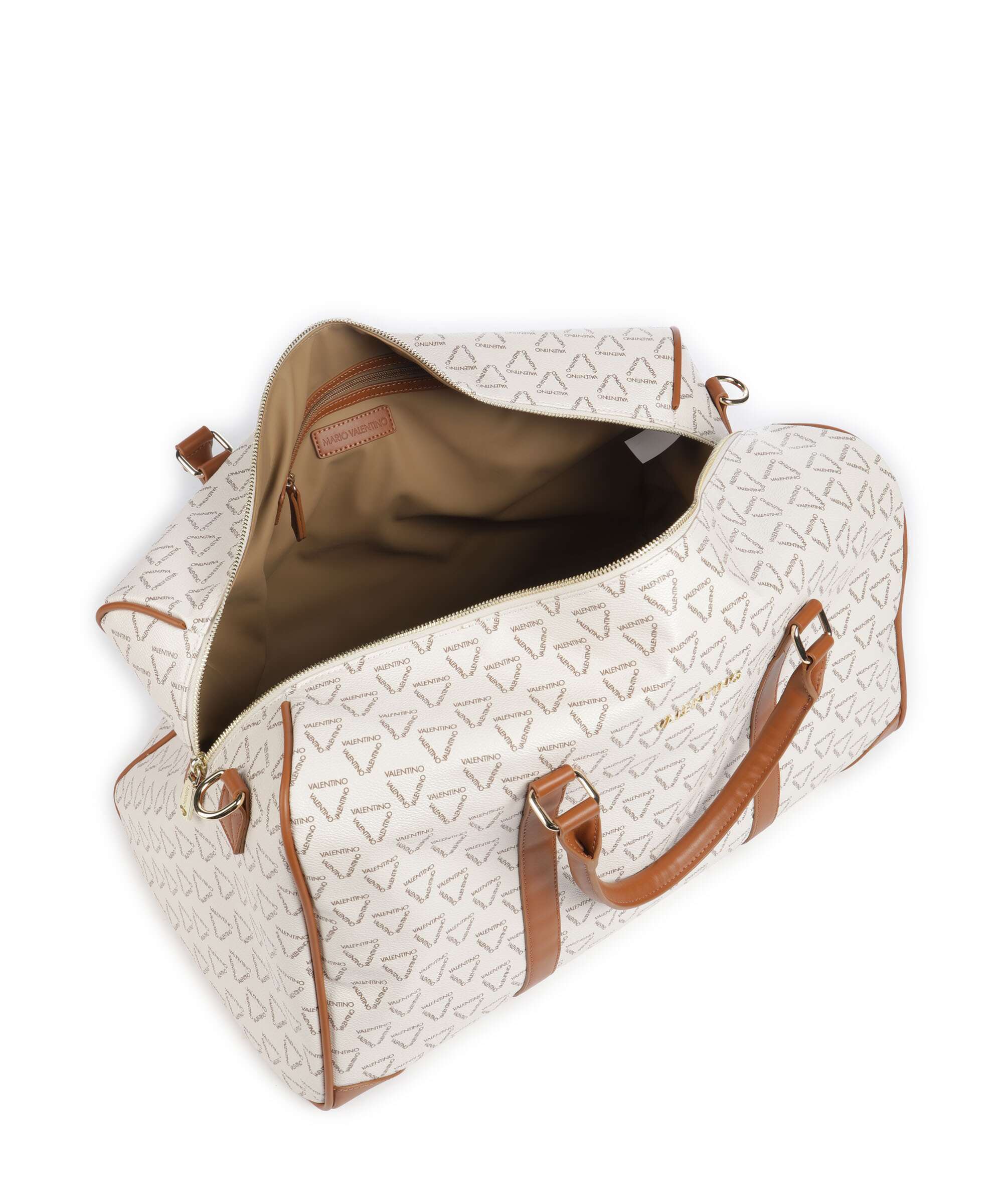 Valentino Bags Lady Re Torba weekendowa bianco/cuoio - Image 5