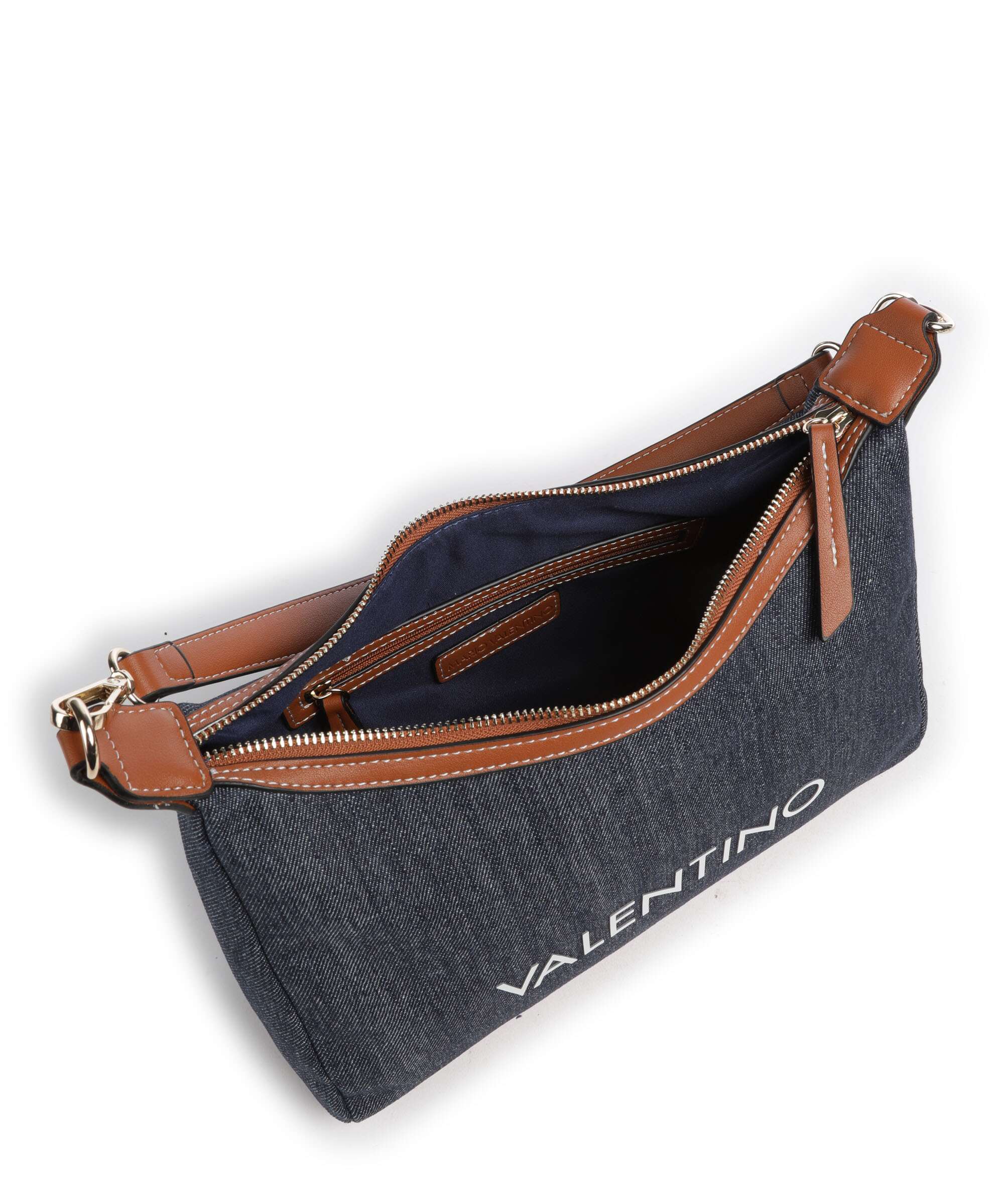 Valentino Bags Leith Torba na ramię denim/cuoio - Image 5