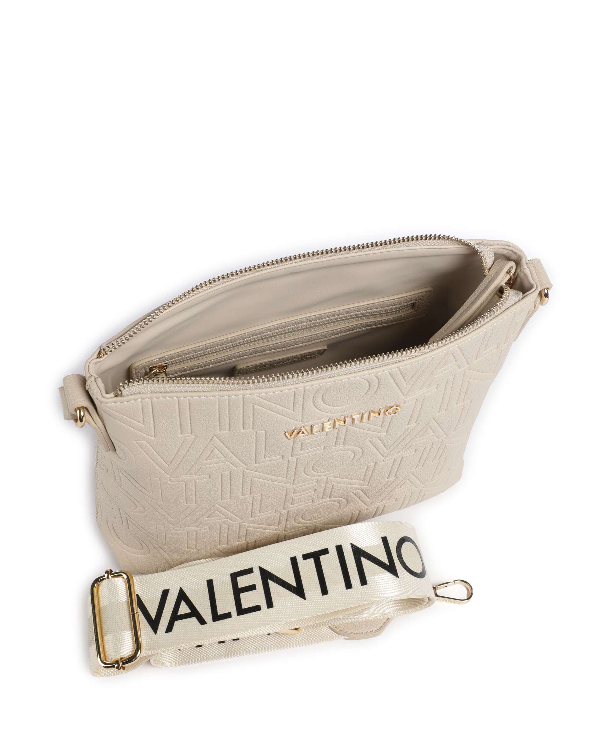 Valentino Bags Pansy Torba przez ramię ecru - Image 5