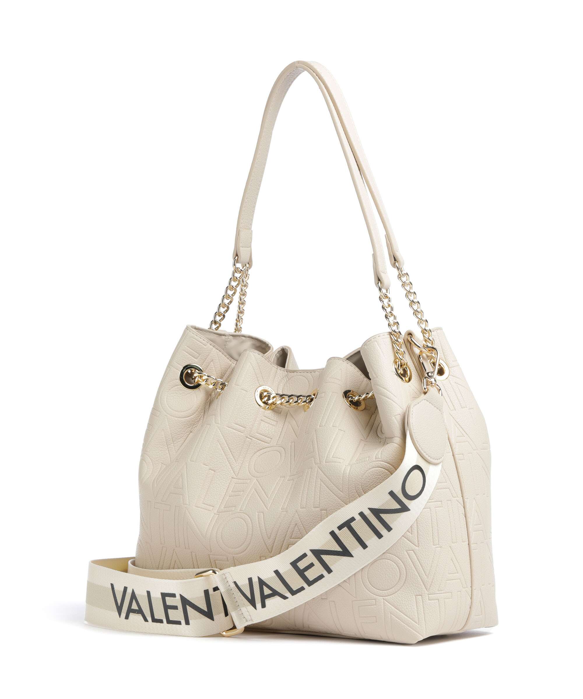 Valentino Bags Pansy Torebka worek ecru - Image 3