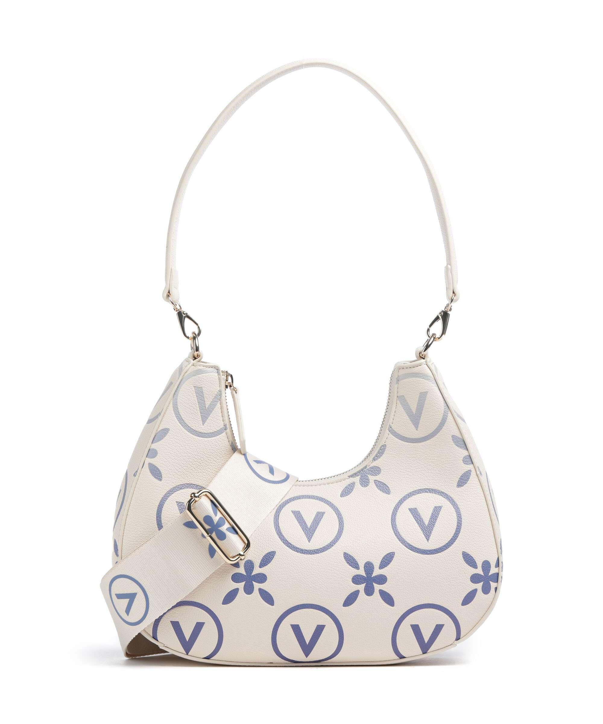 Valentino Bags Samba Re Print Torba na ramię ecru/bluette