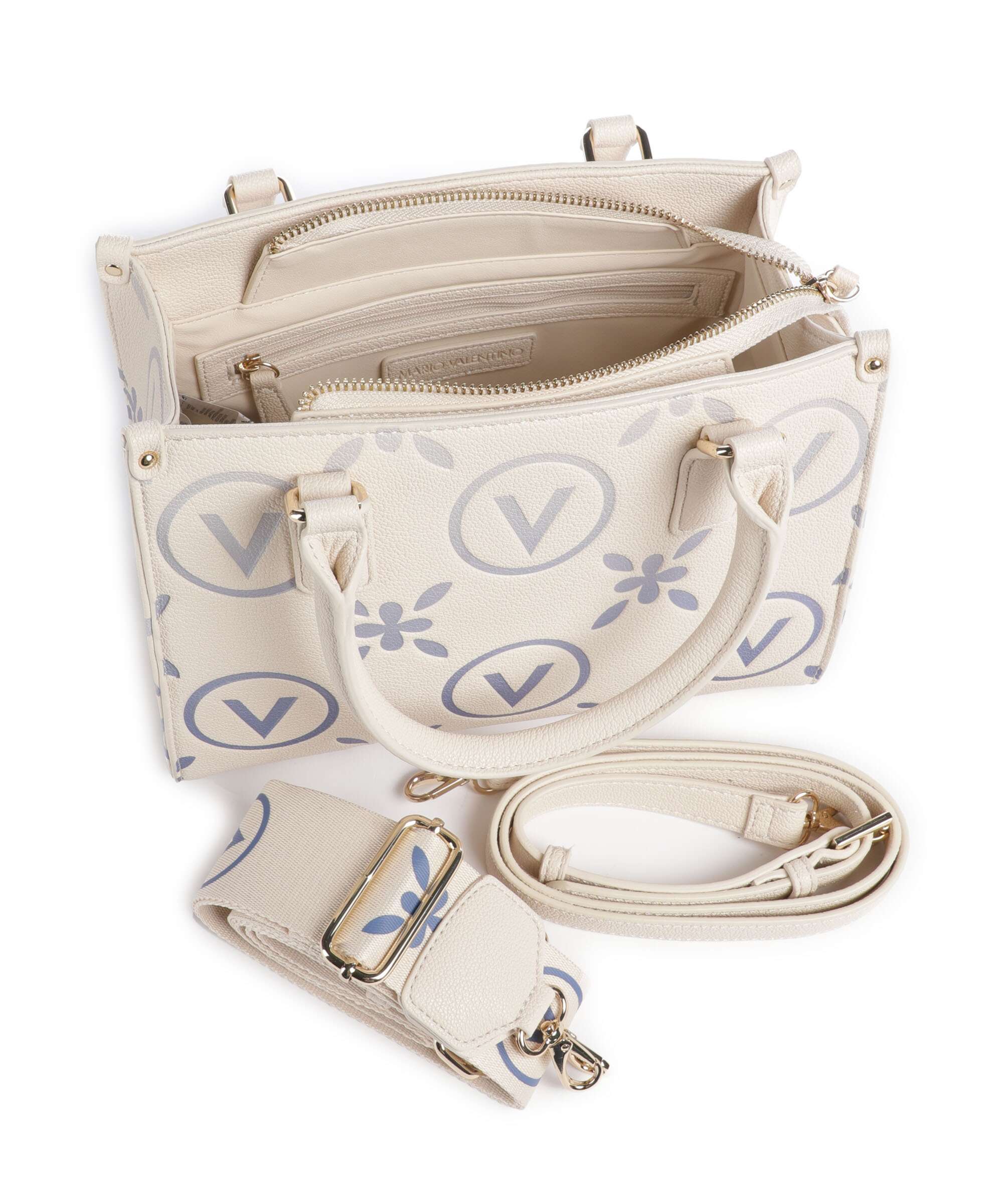 Valentino Bags Samba Re Print Torebka ecru/bluette - Image 5