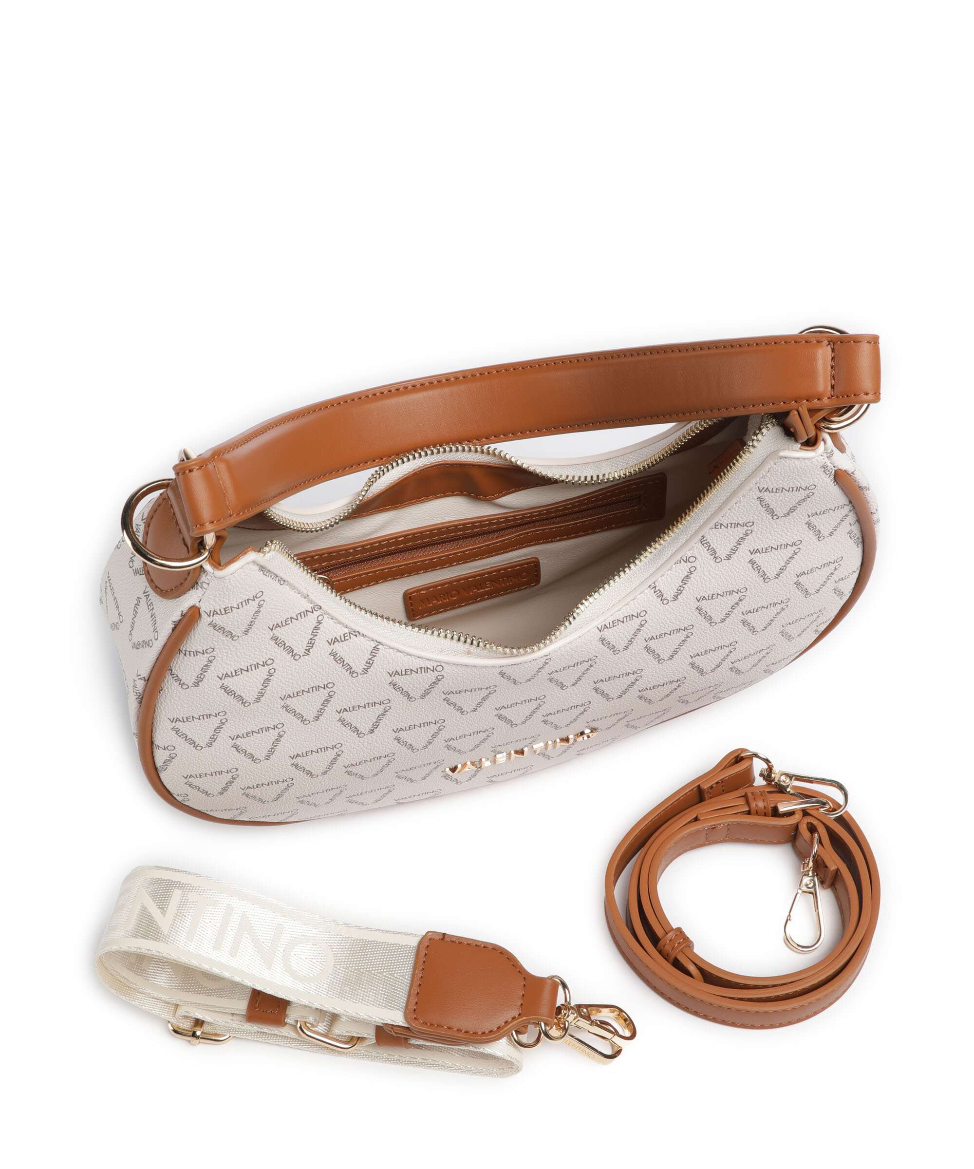 Valentino Bags Shelby Torba na ramię bianco/cuoio - Image 5