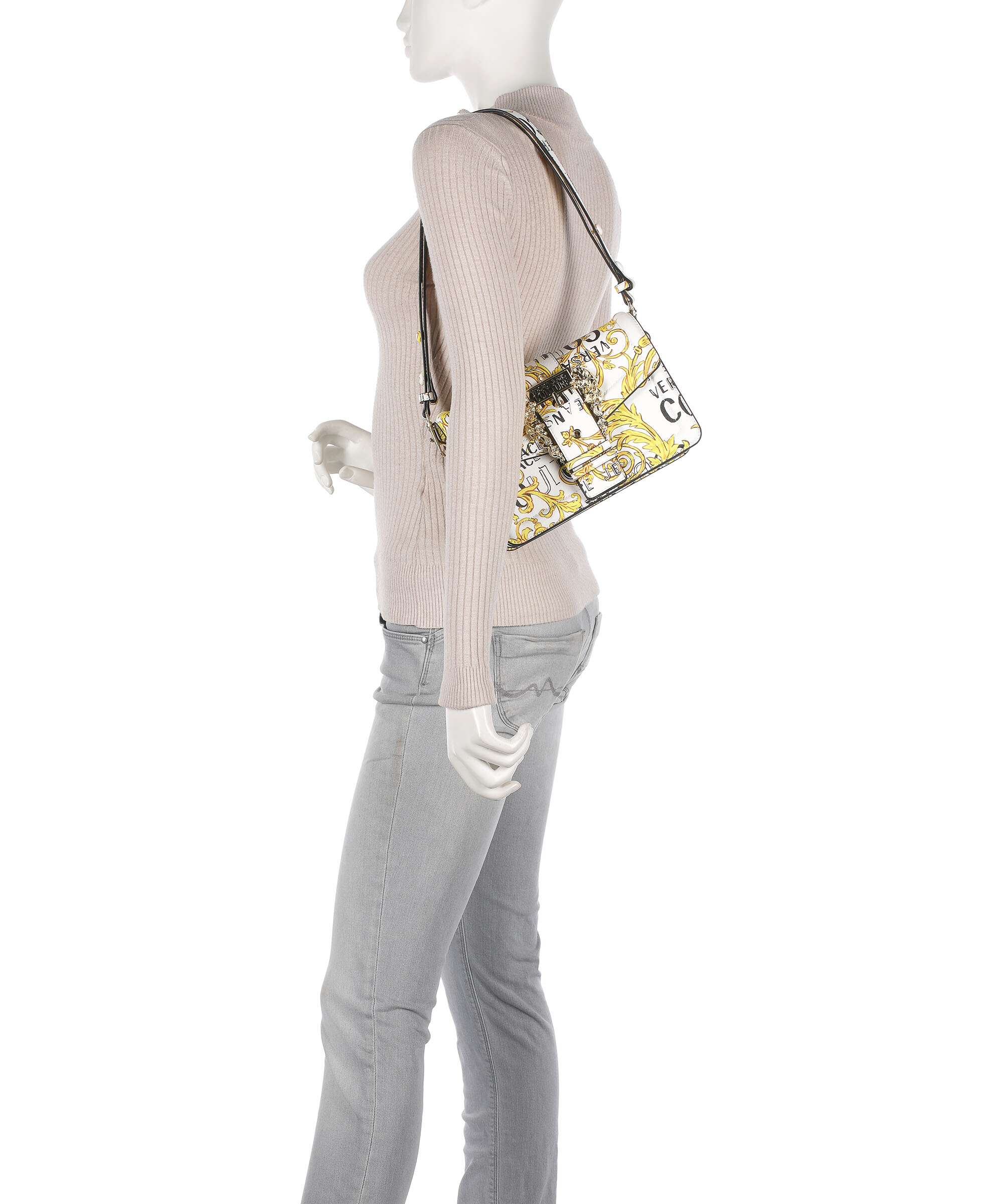 Versace Jeans Couture Couture 01 Torba przez ramię white/gold - Image 3