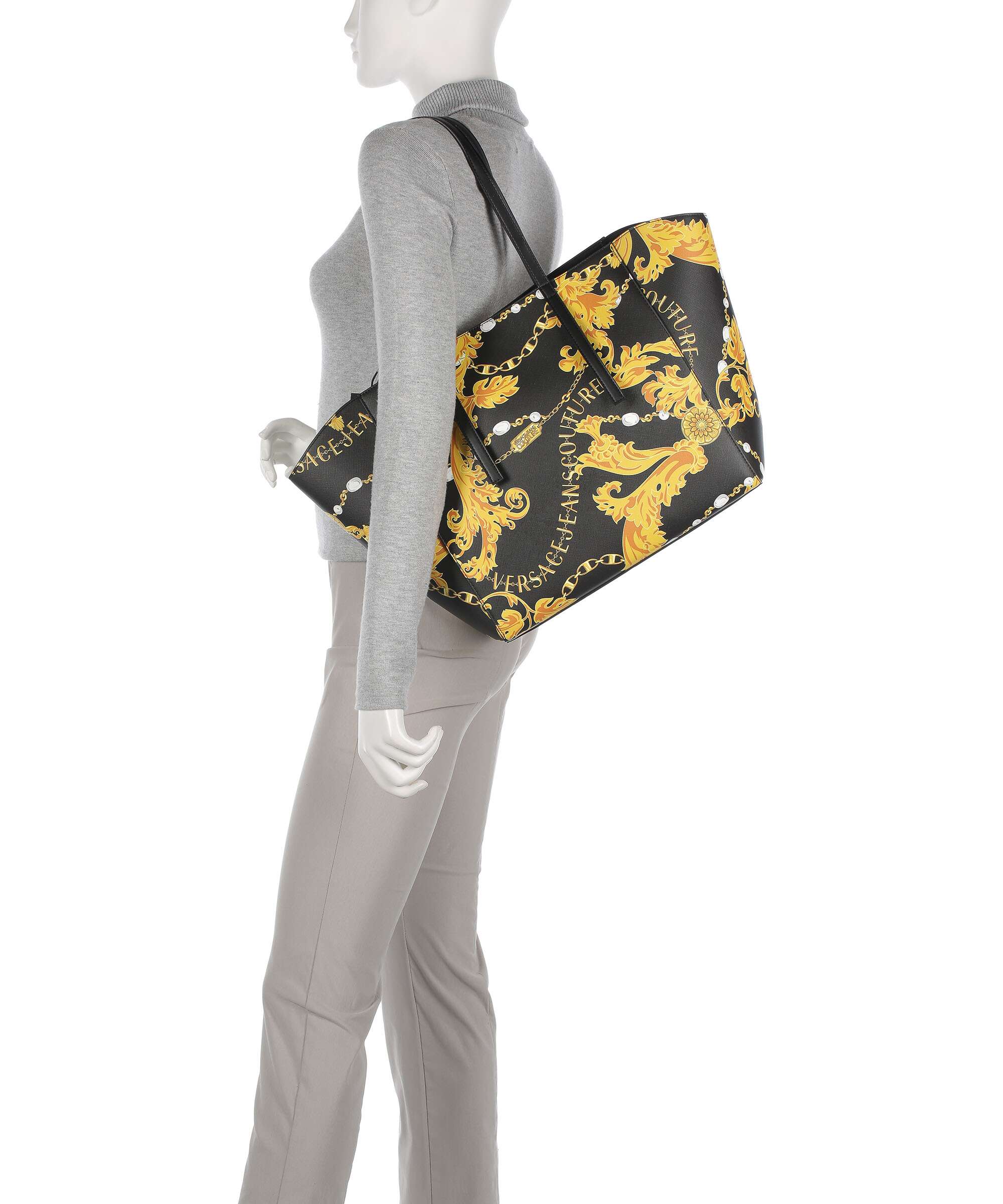 Versace Jeans Couture Graphic Torba na zakupy black/gold - Image 3