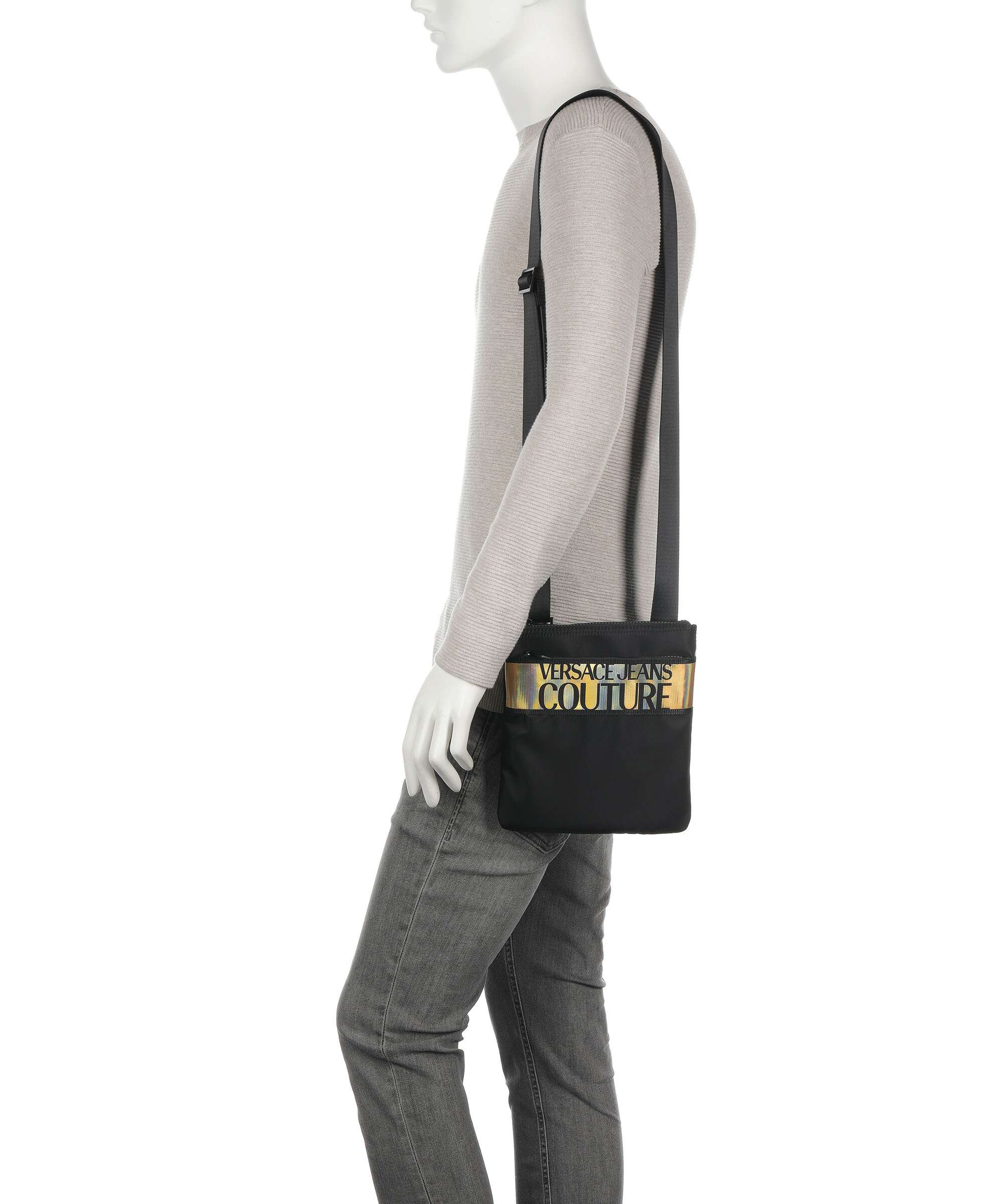 Versace Jeans Couture Iconic Logo Torba przez ramię black/gold - Image 3