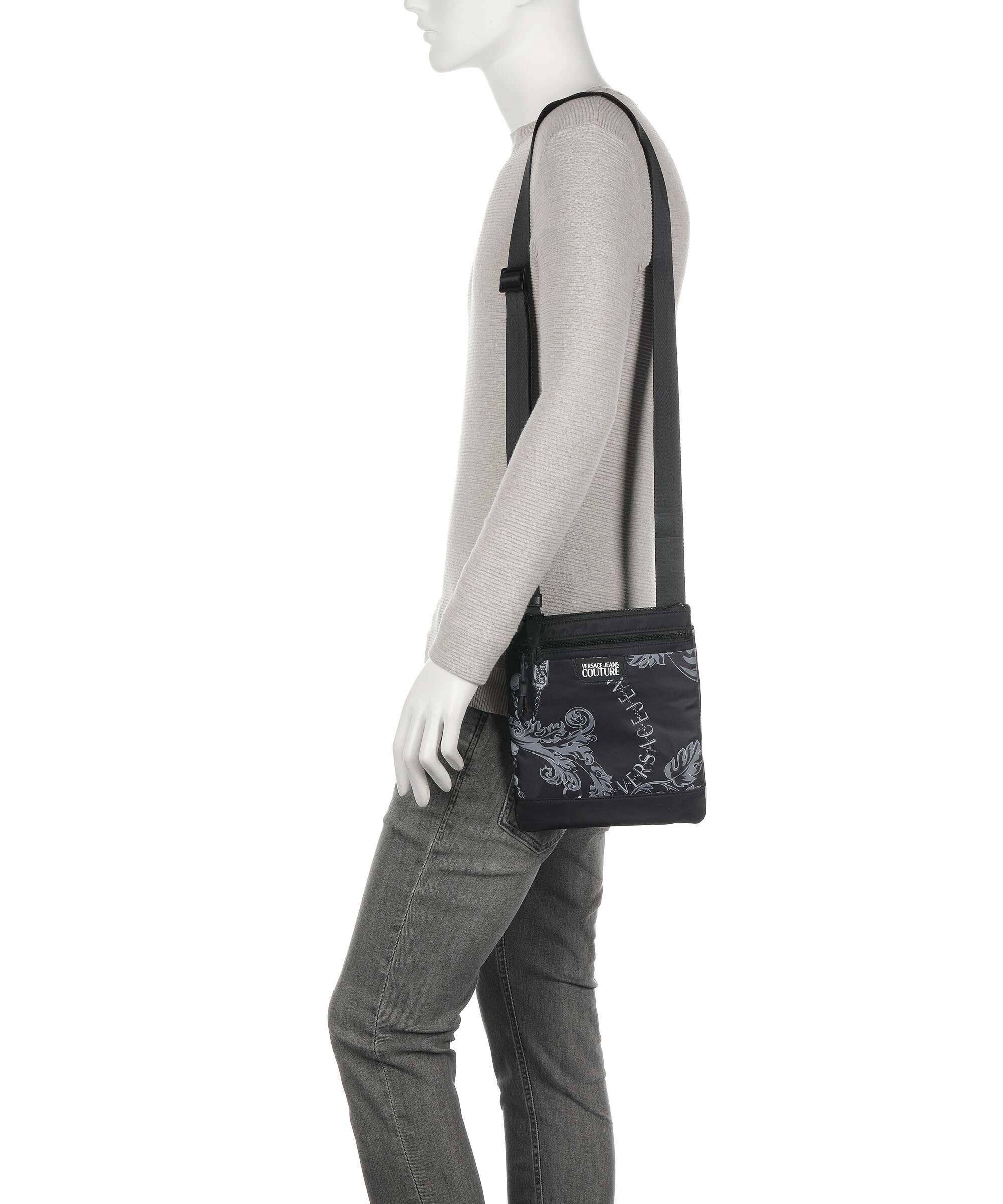 Versace Jeans Couture Iconic Printed Logo Torba przez ramię black - Image 3