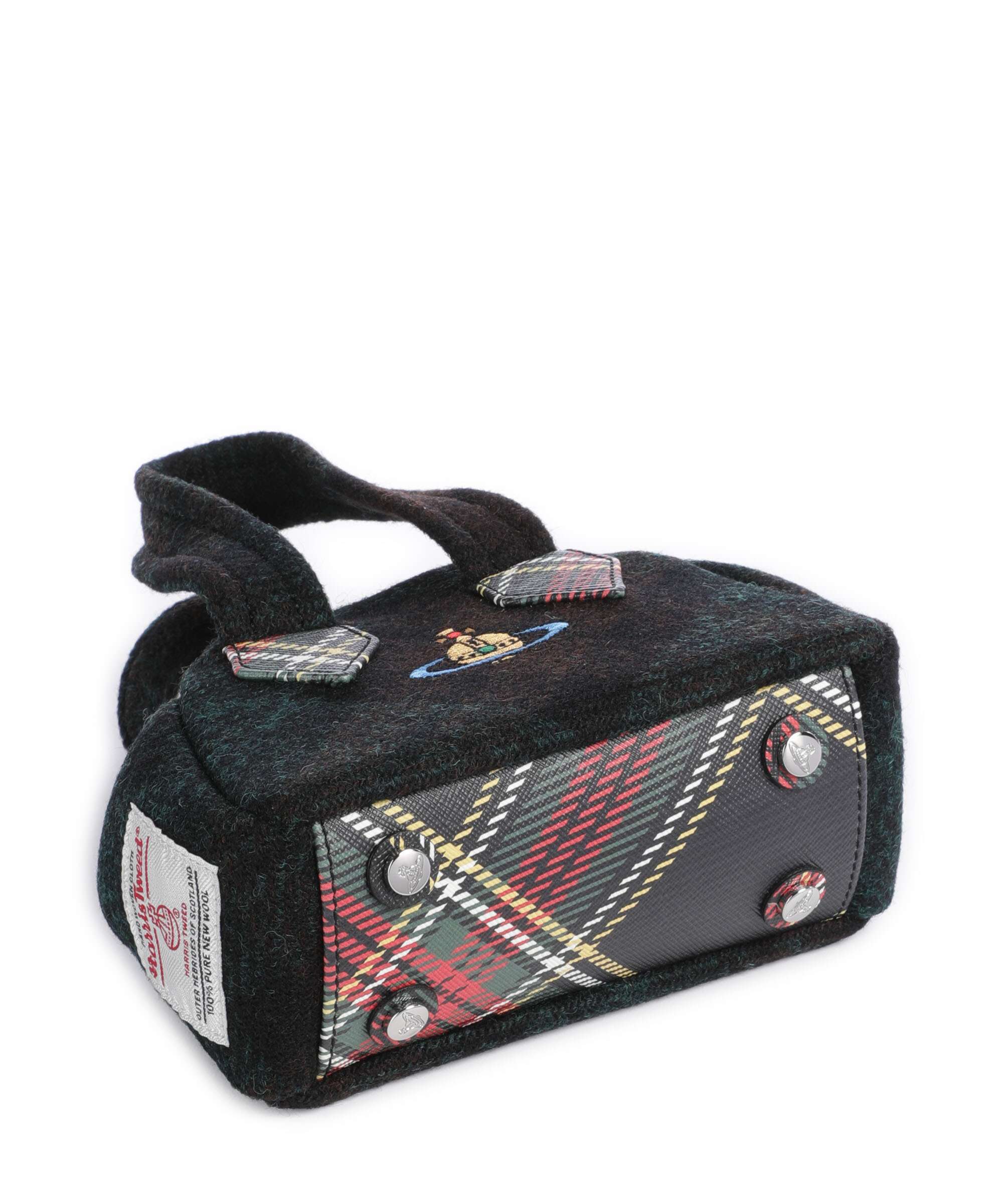 Vivienne Westwood Archive Harris Tweed Check Mini Torba przez ramię dark check - Image 4