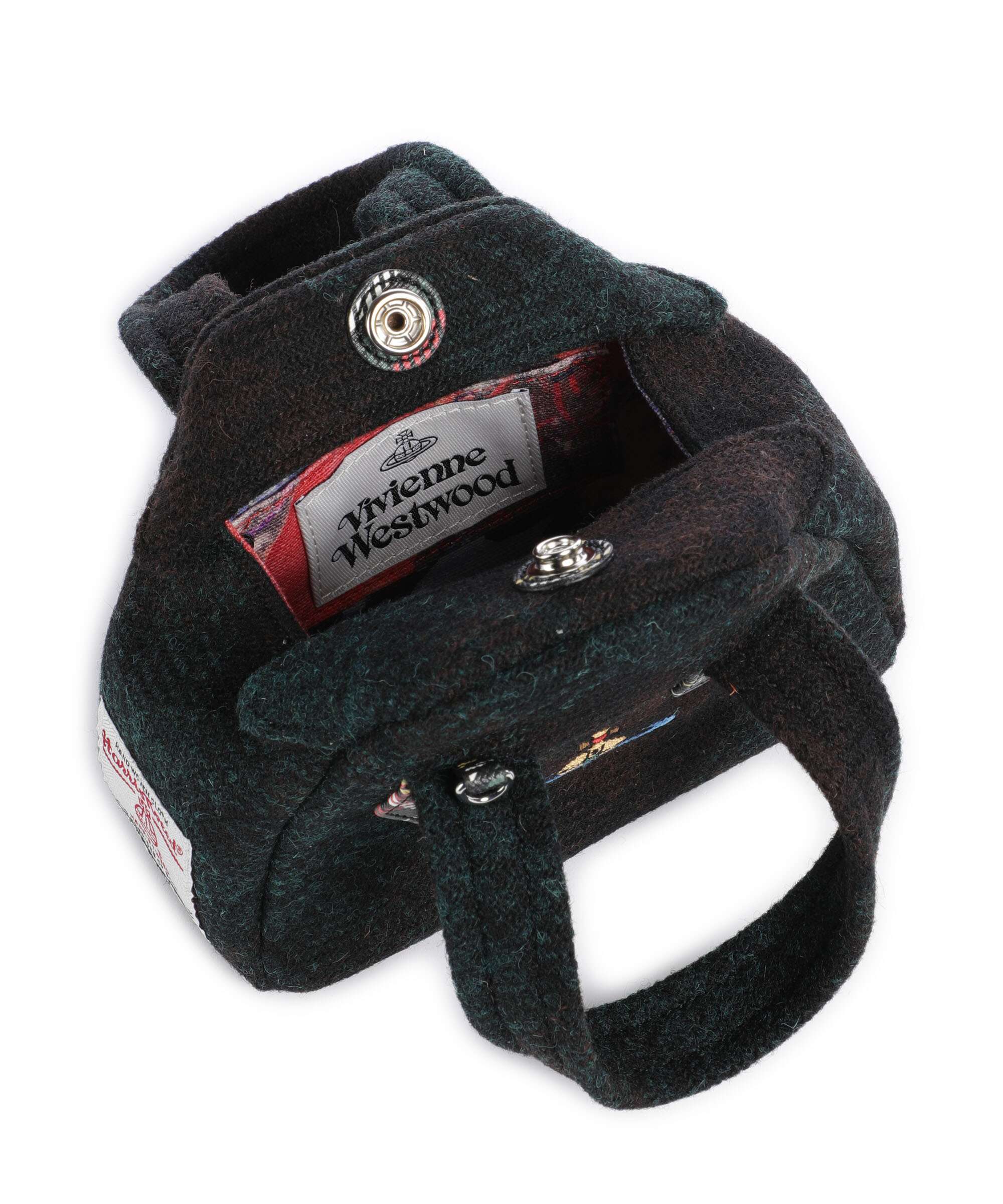 Vivienne Westwood Archive Harris Tweed Check Mini Torba przez ramię dark check - Image 5