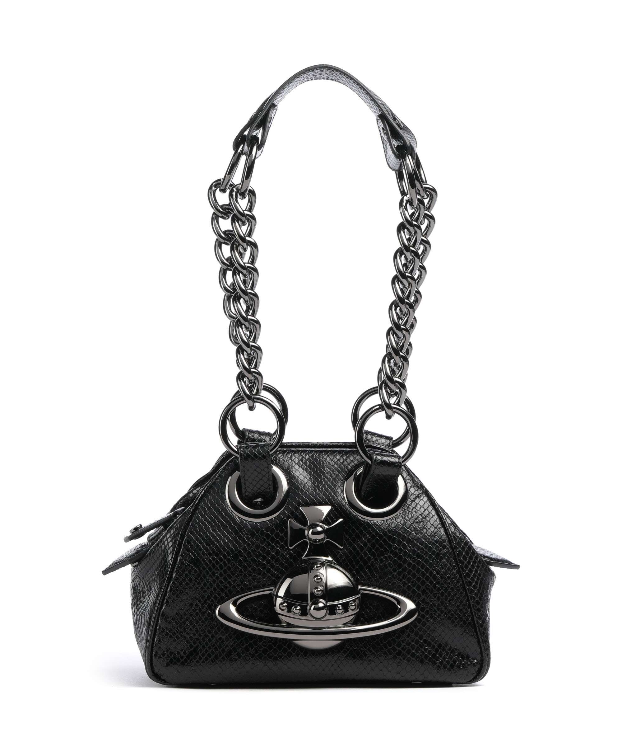 Vivienne Westwood Archive Python-Effect Embossed Torba na ramię black
