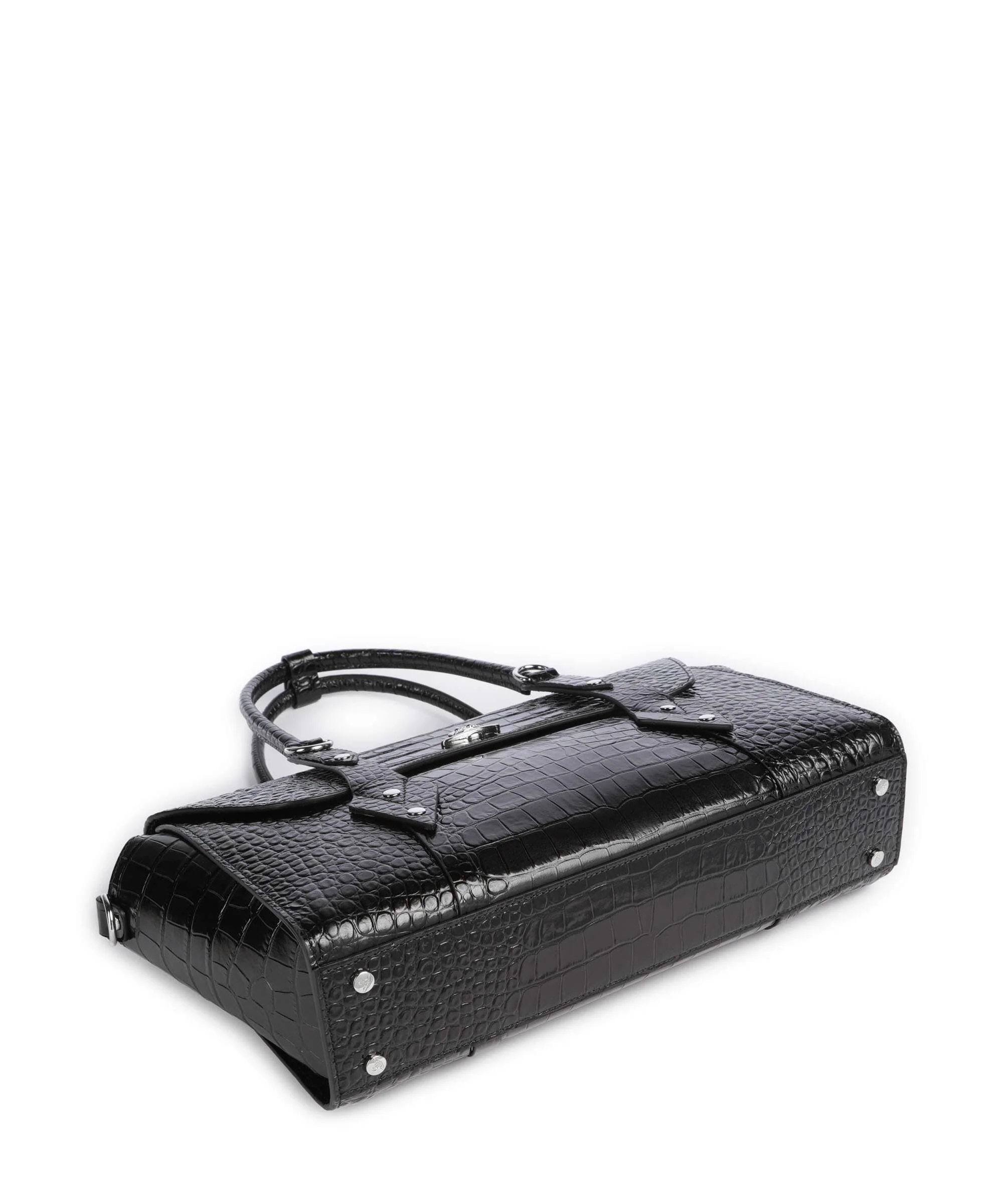 Vivienne Westwood Bettina Embossed Croc Medium Torba na zakupy black - Image 5