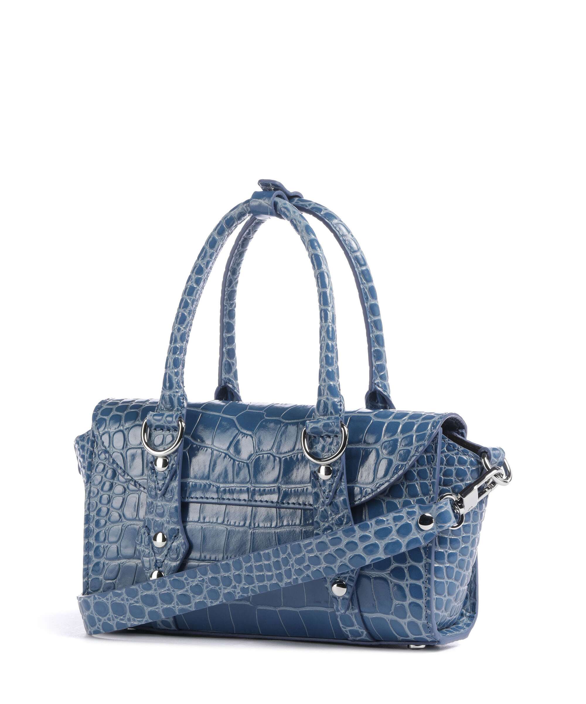 Vivienne Westwood Bettina Embossed Croc Mini Torebka blue - Image 3