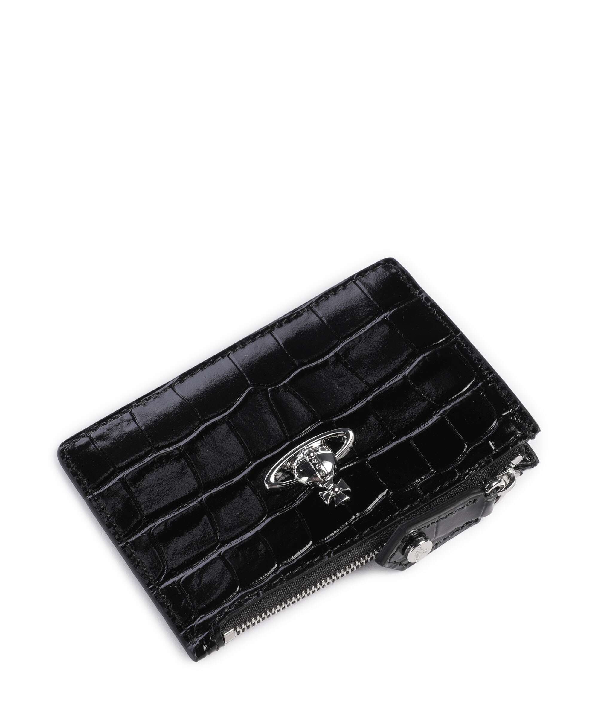 Vivienne Westwood Embossed Croc Slim Etui na karty kredytowe black - Image 3