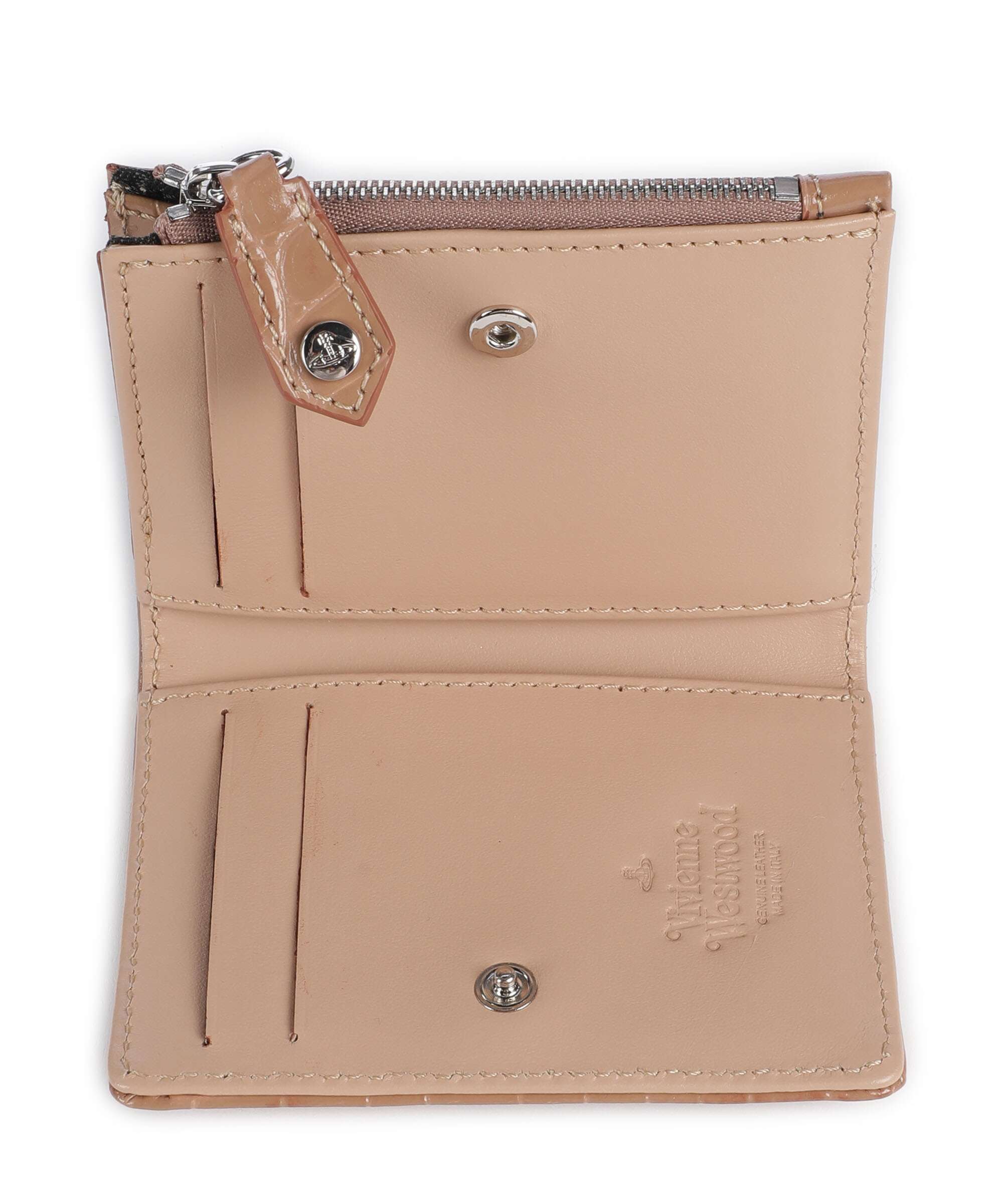 Vivienne Westwood Embossed Croc Slim Portfel dusty pink - Image 2