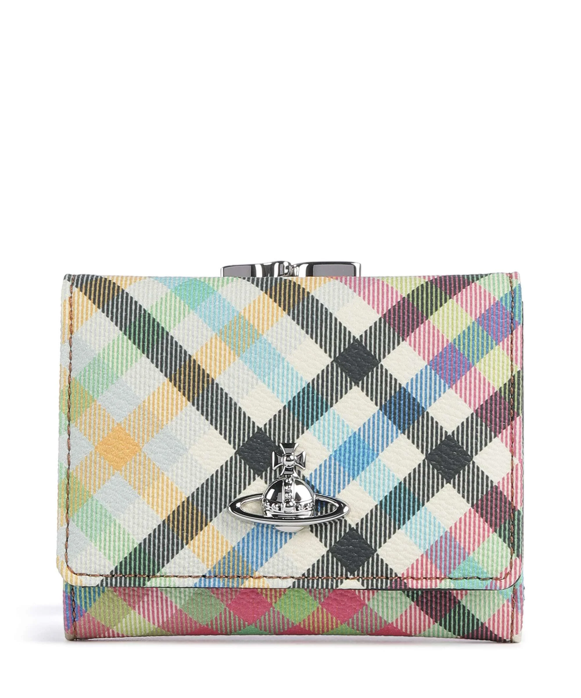 Vivienne Westwood Frame Buccia D'Arancia Small Portfel heather plaid