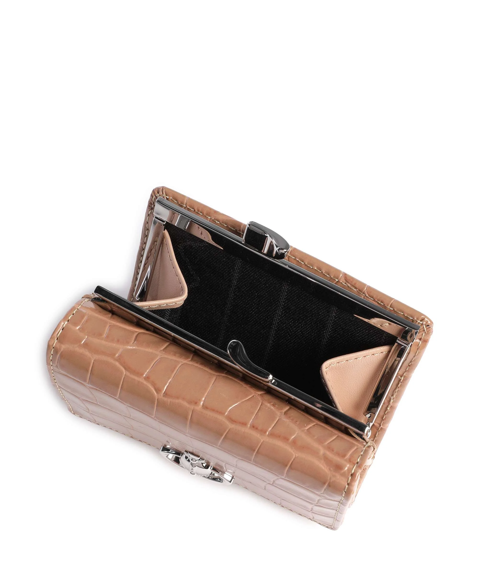 Vivienne Westwood Frame Embossed Croc Small Portfel dusty pink - Image 3
