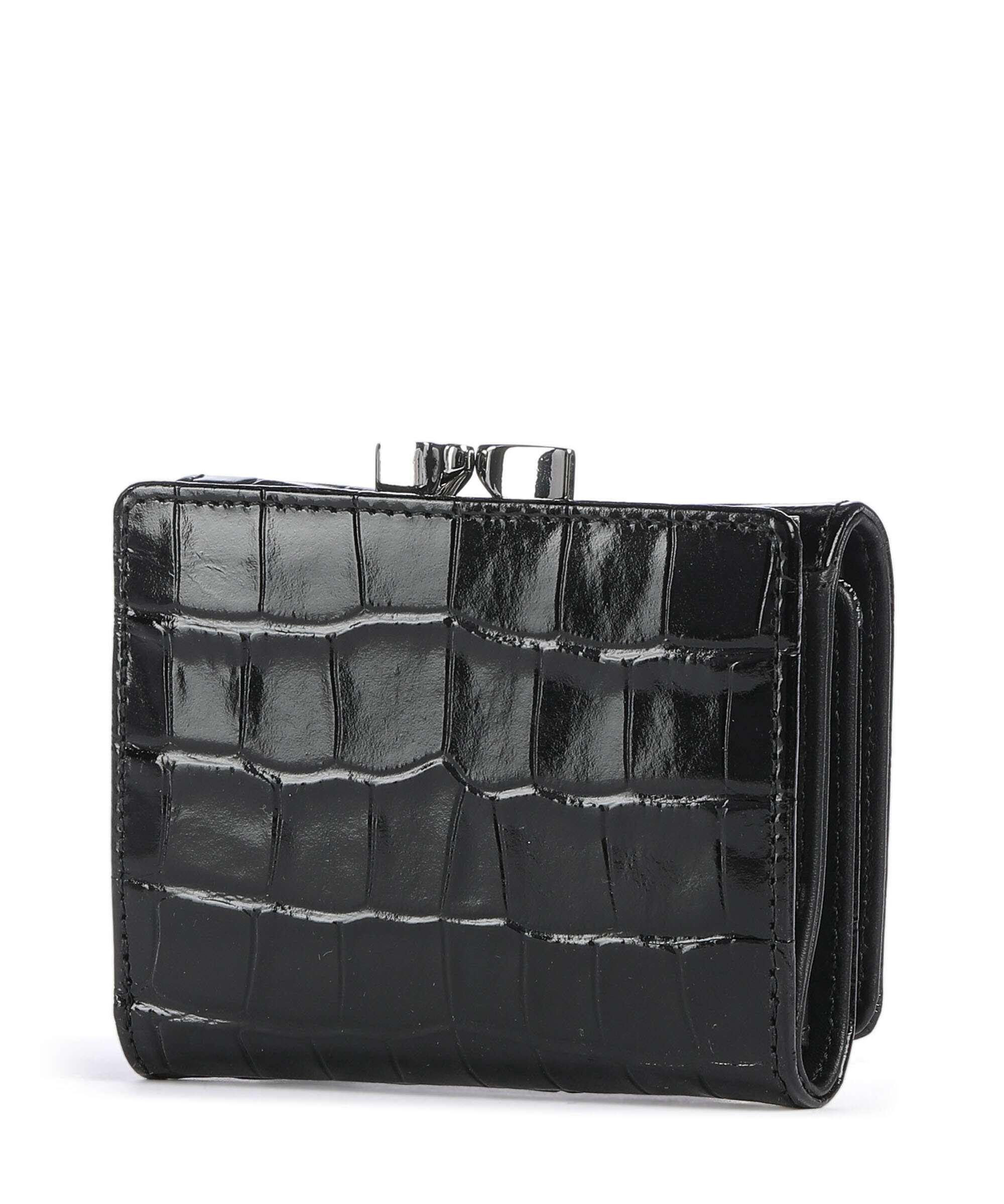 Vivienne Westwood Frame Embossed Croc Small Portfel black - Image 4