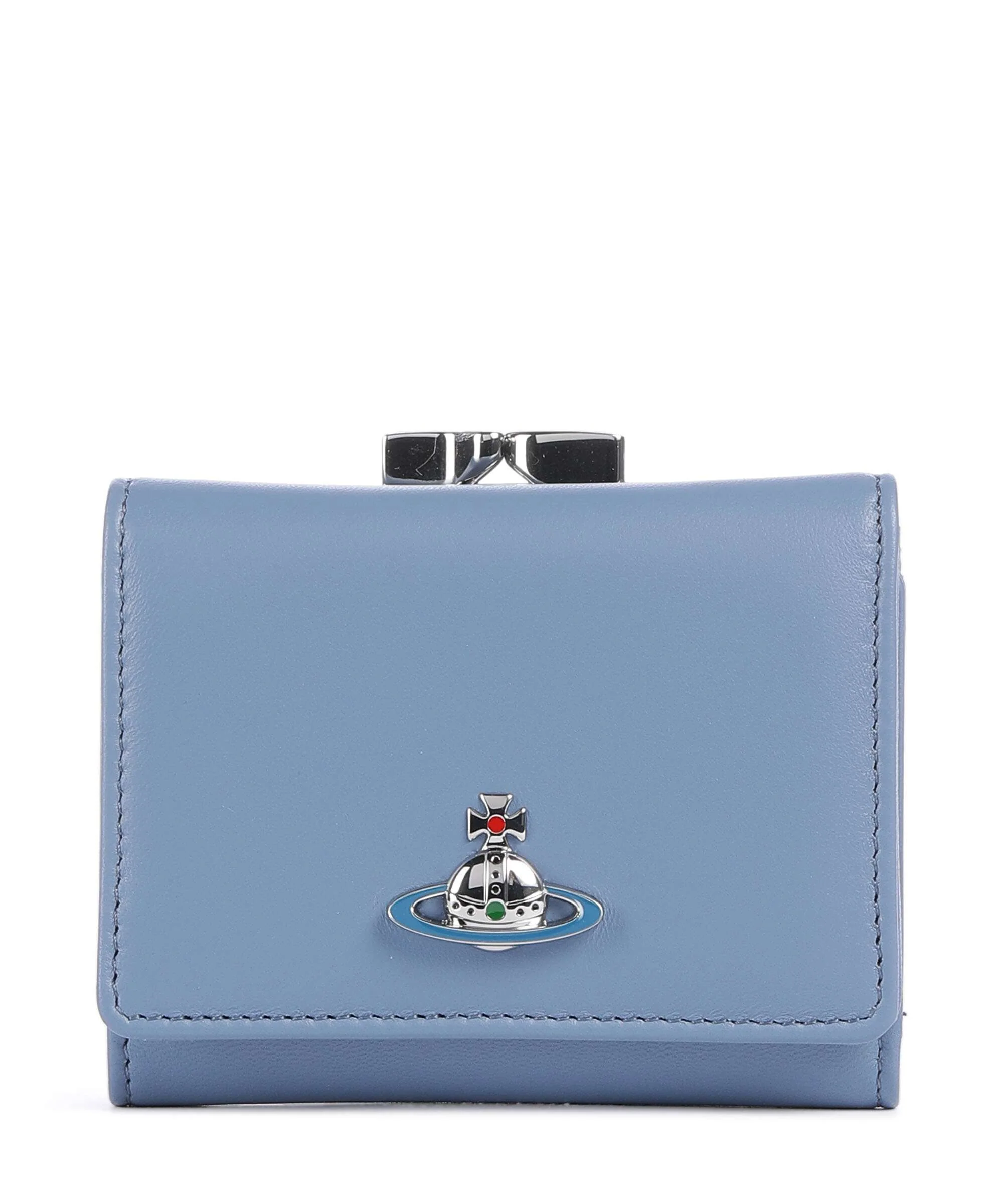 Vivienne Westwood Frame Nappa Small Portfel blue