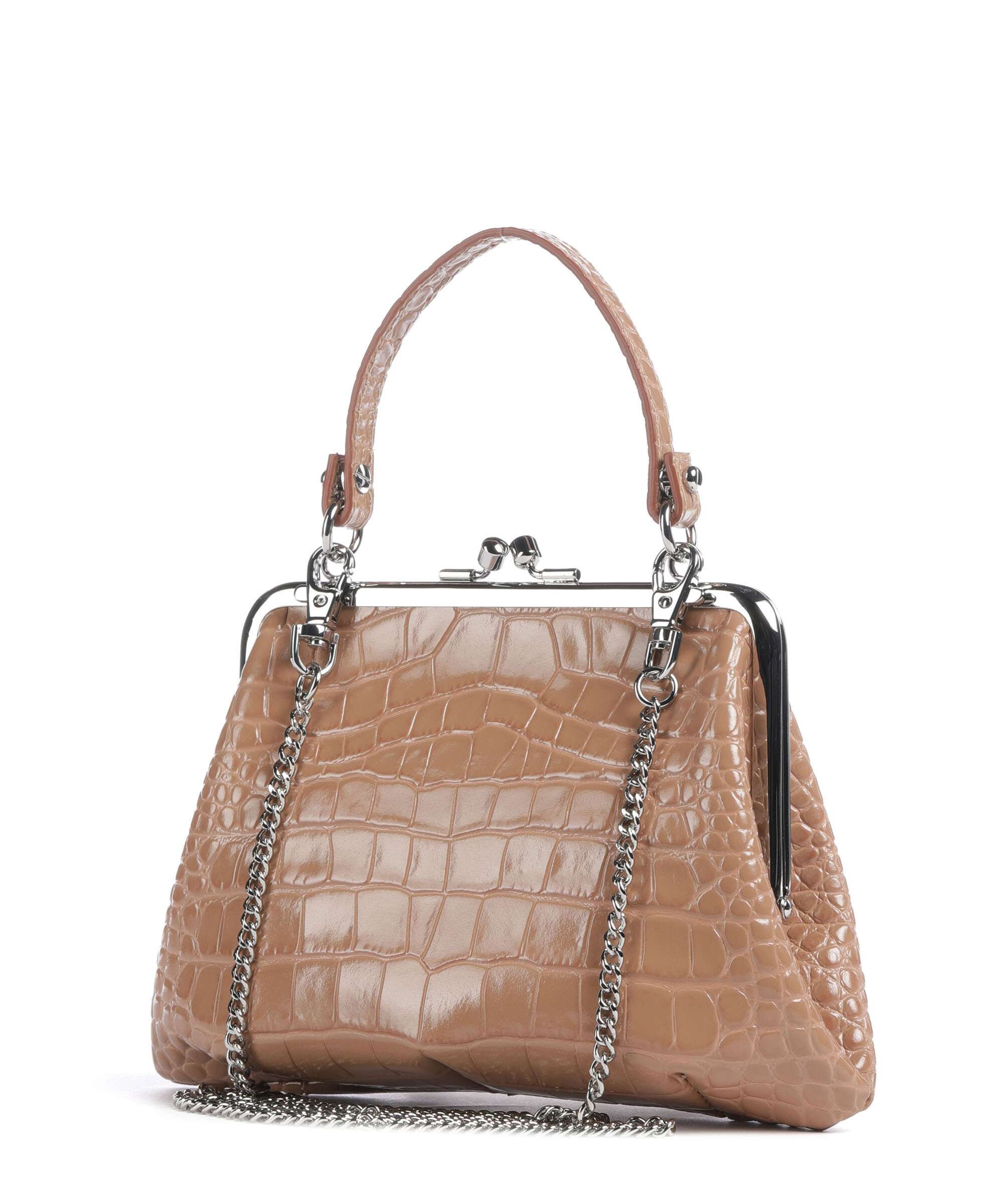 Vivienne Westwood Granny Frame Embossed Croc Torebka dusty pink - Image 2