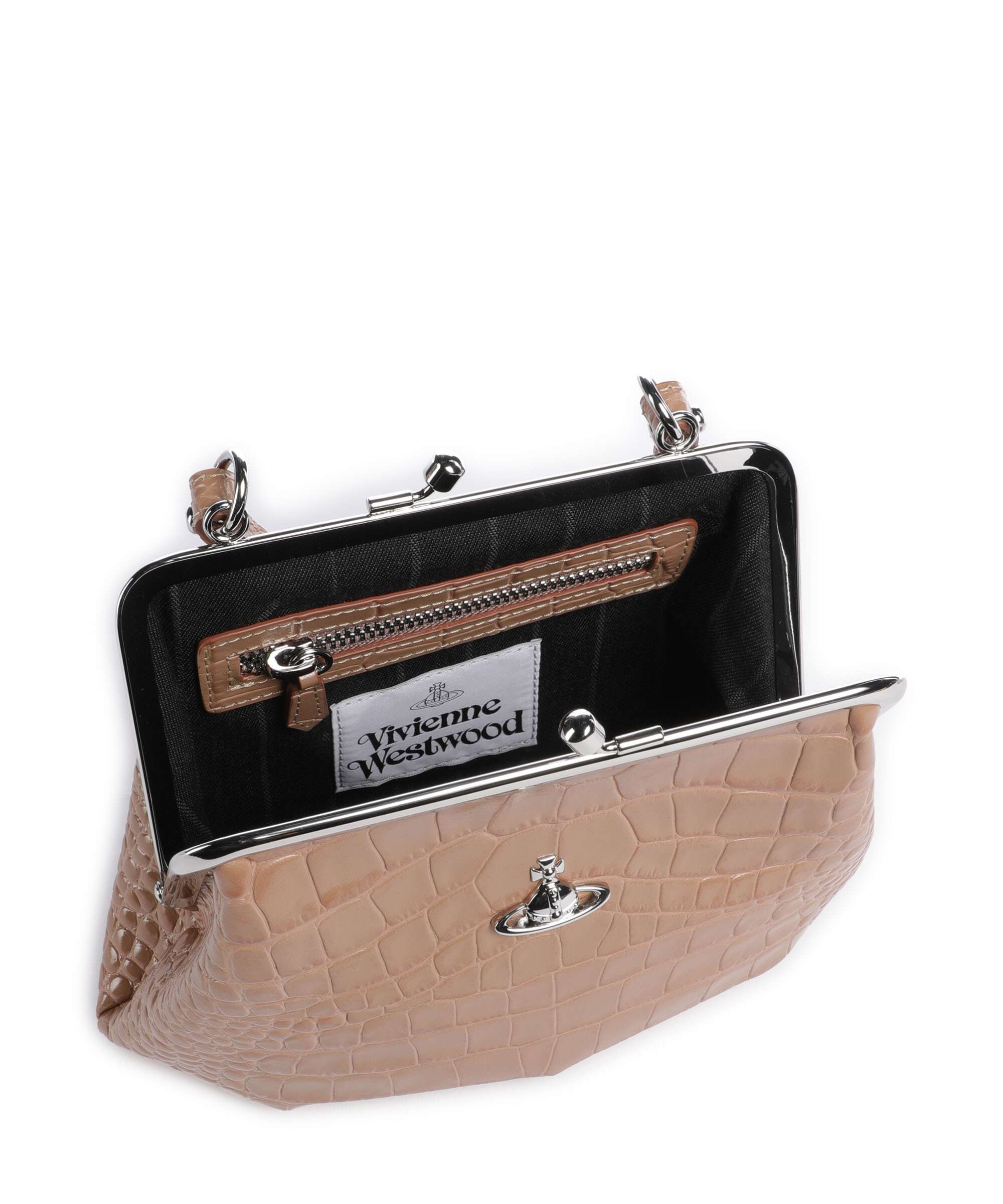 Vivienne Westwood Granny Frame Embossed Croc Torebka dusty pink - Image 6