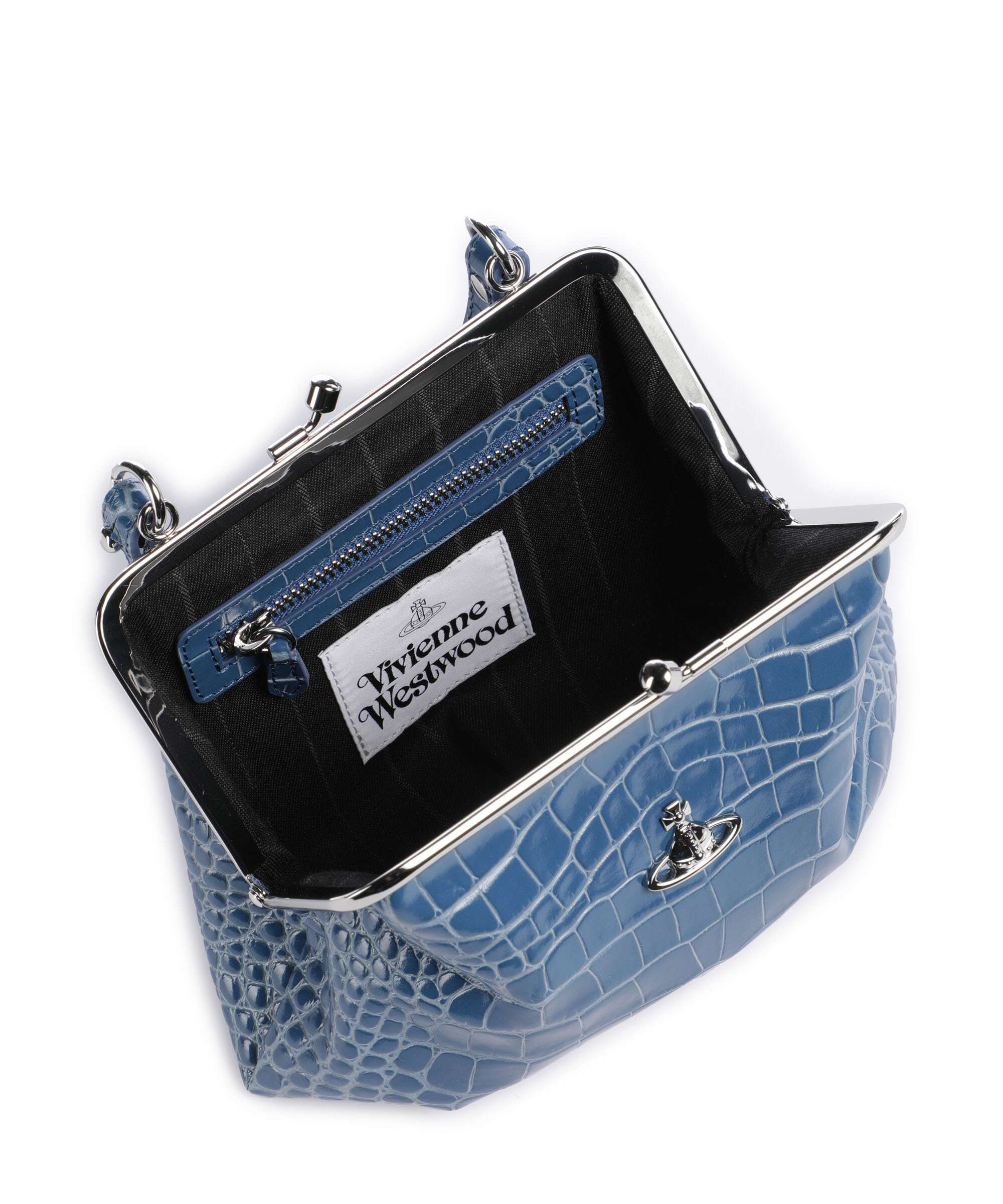 Vivienne Westwood Granny Frame Embossed Croc Torebka blue - Image 5