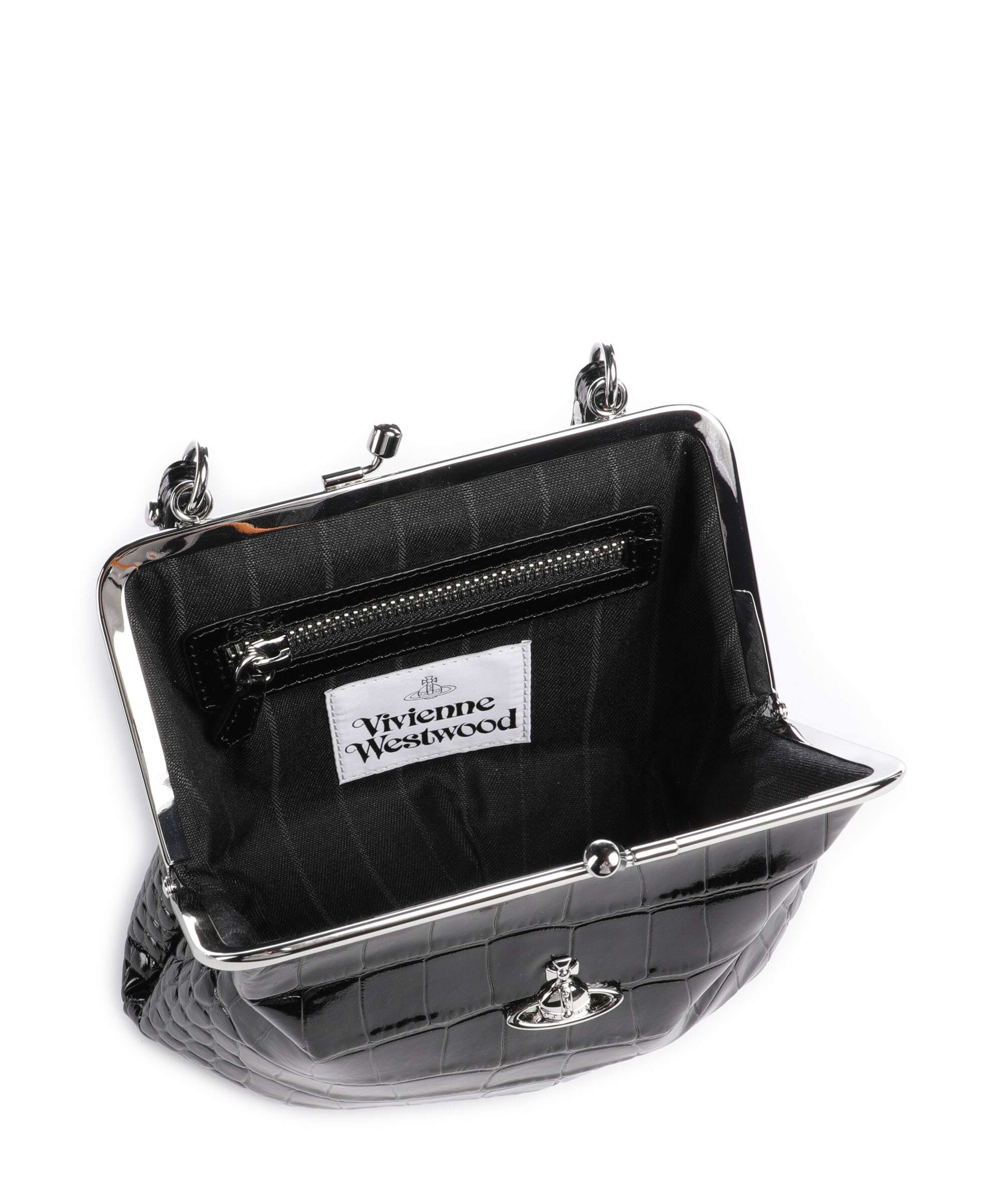 Vivienne Westwood Granny Frame Embossed Croc Torebka black - Image 6