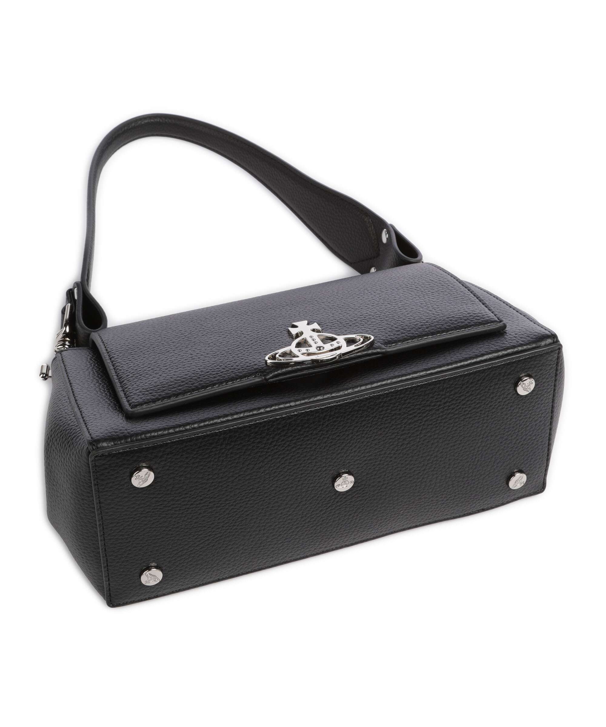 Vivienne Westwood Hazel Re-Vegan Grain Medium Torba na ramię black - Image 5