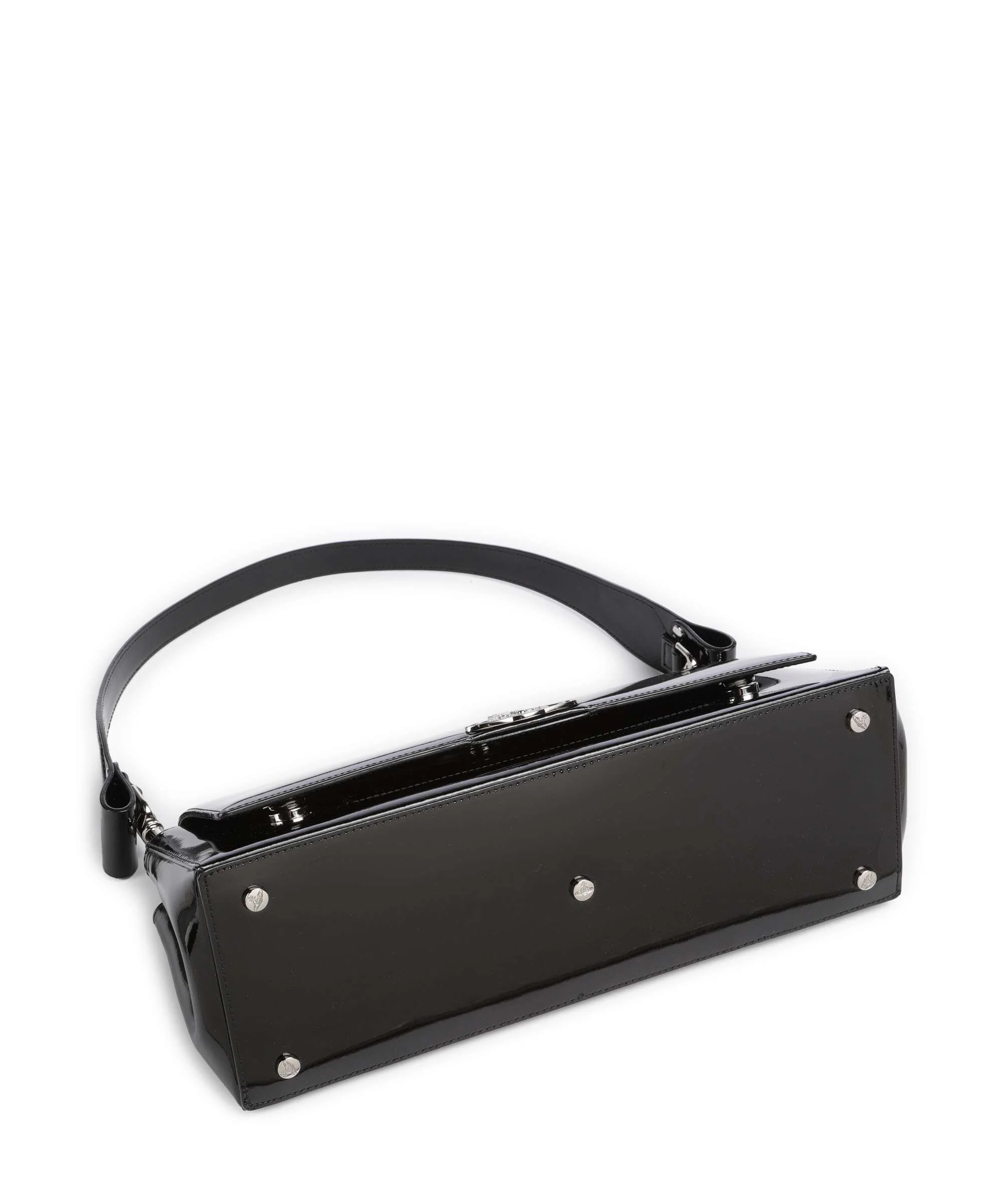 Vivienne Westwood Hazel Shiny Patent Large Torba na ramię black - Image 6