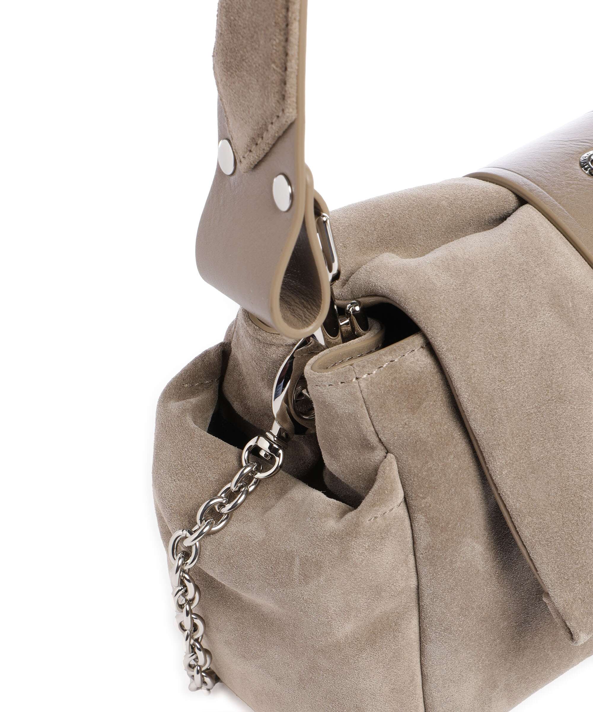 Vivienne Westwood Hazel Suede Treasure Torba na ramię stone - Image 5