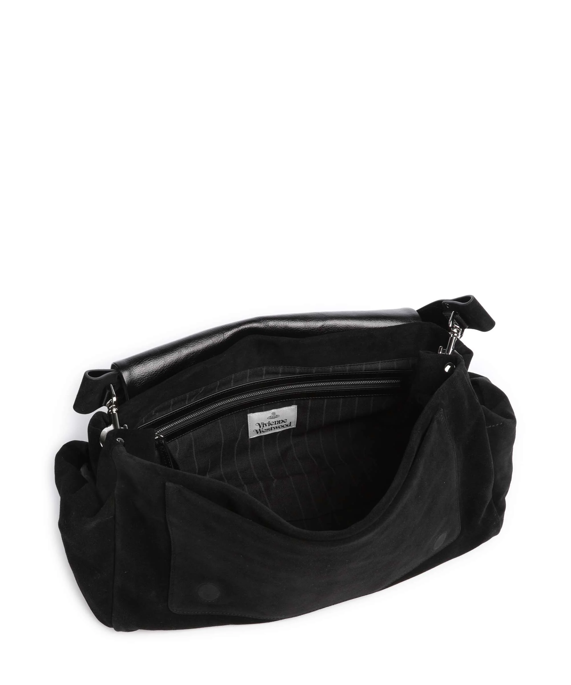Vivienne Westwood Hazel Suede XL Torebka worek black - Image 6