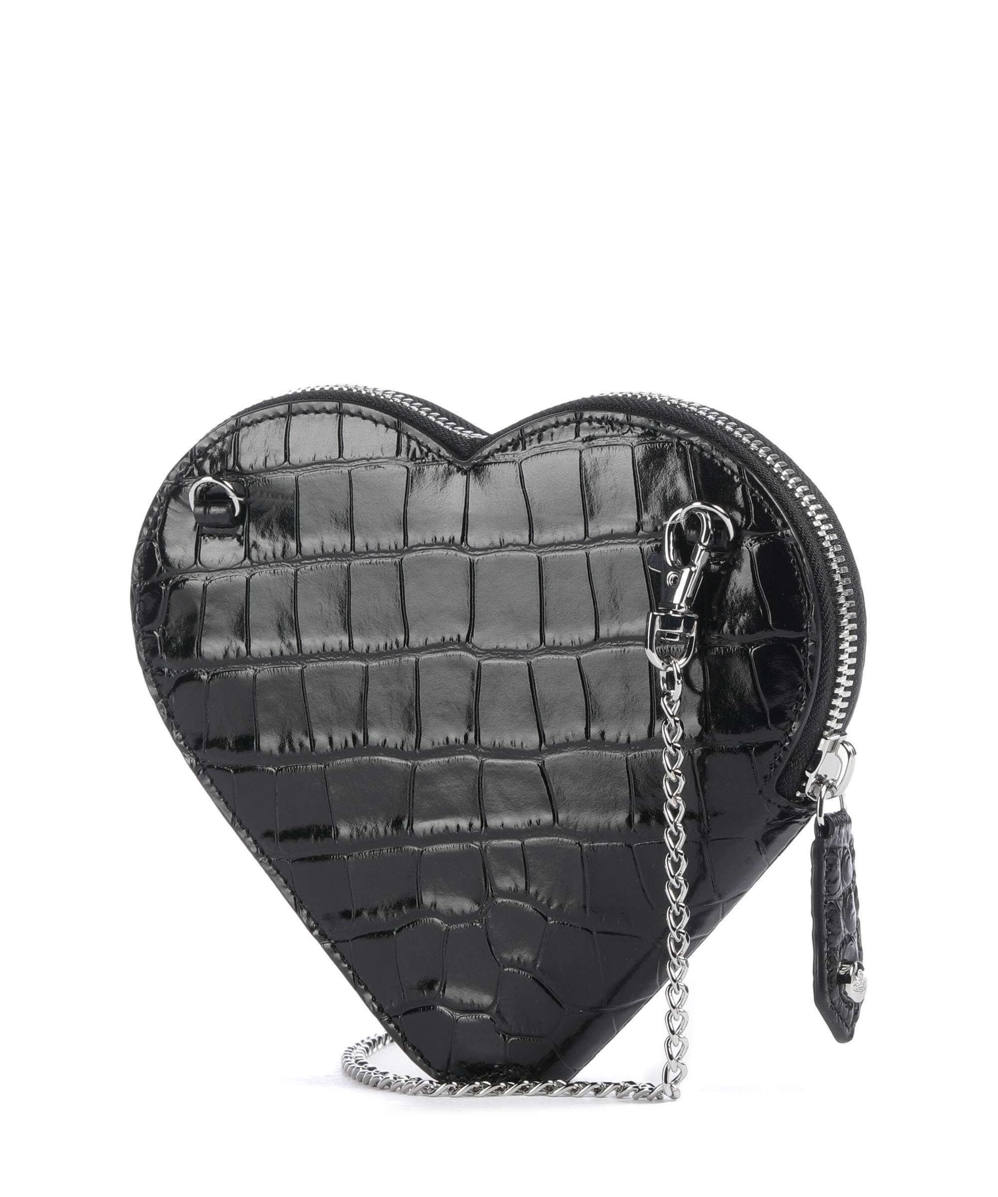 Vivienne Westwood Heart Embossed Croc Torba przez ramię black - Image 2