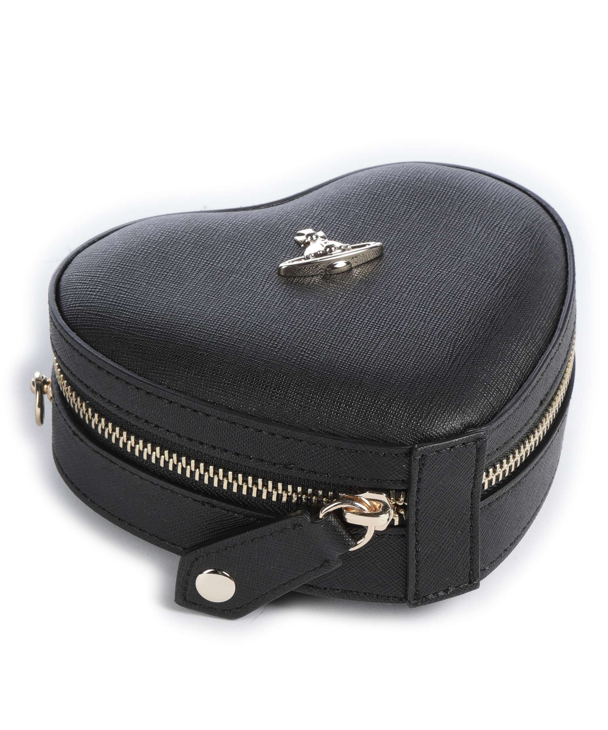 Vivienne Westwood Heart Saffiano Biogreen Mini Torba przez ramię black - Image 5