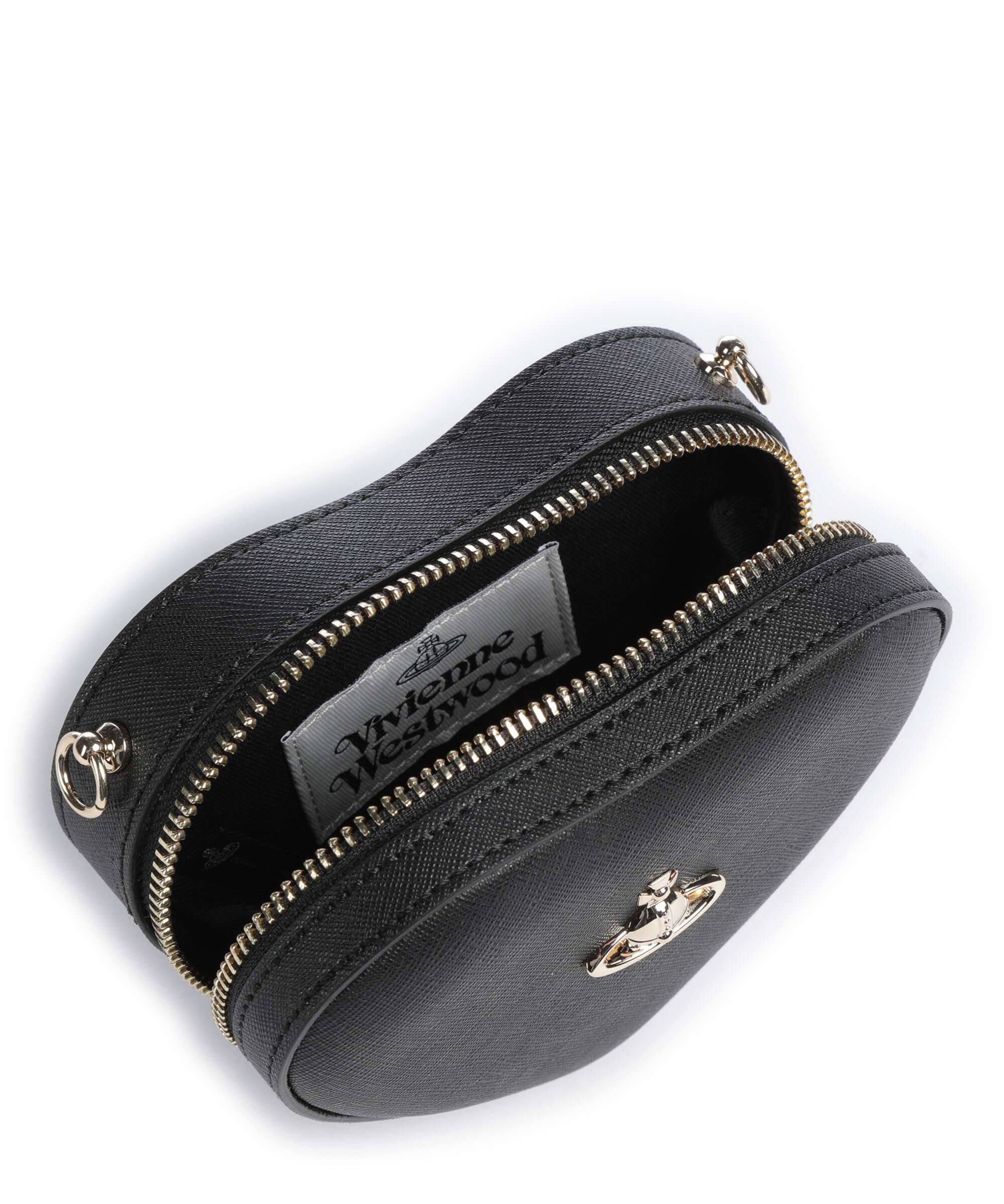 Vivienne Westwood Heart Saffiano Biogreen Mini Torba przez ramię black - Image 6