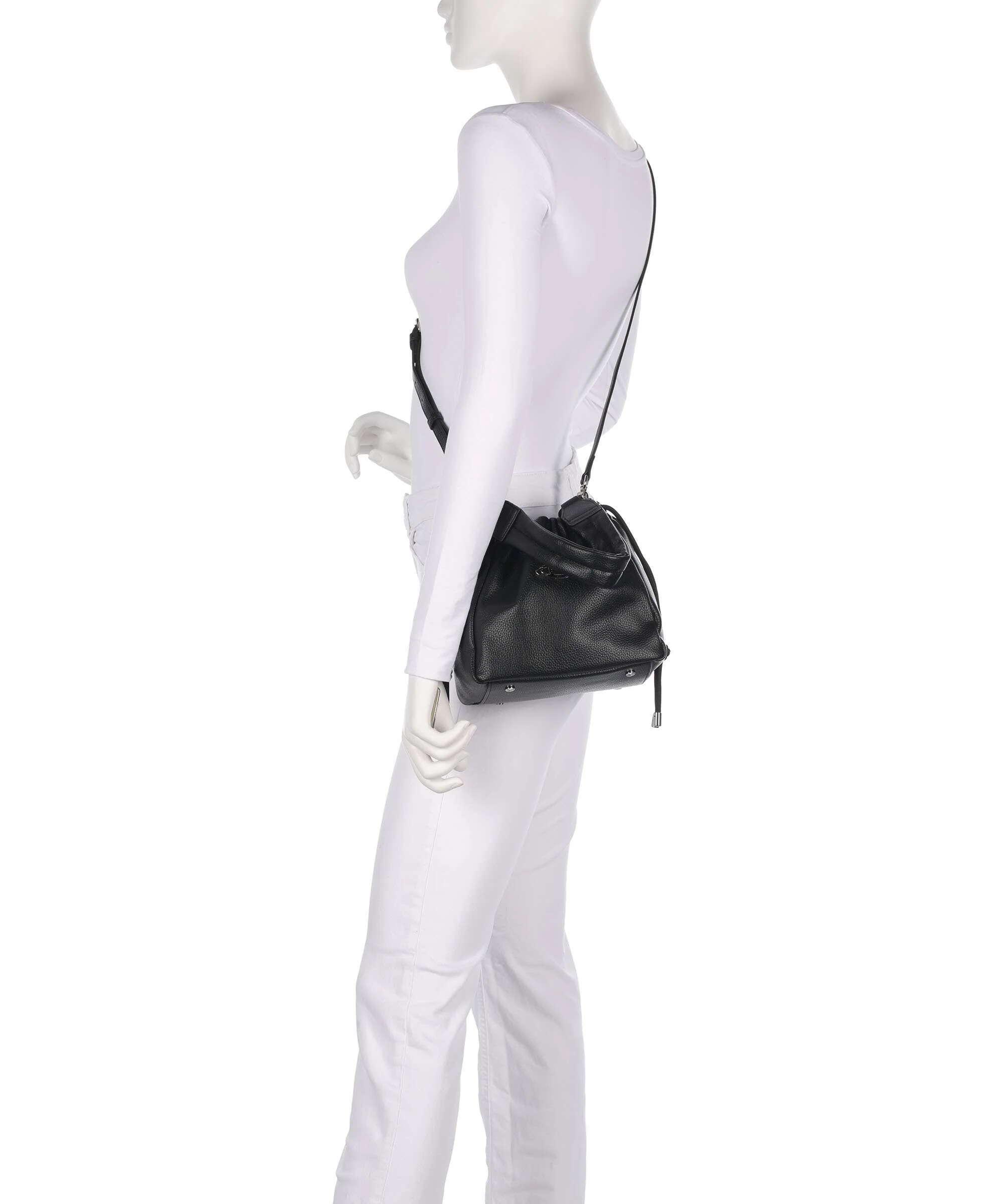 Vivienne Westwood Hilary Grain Small Torebka worek black - Image 3