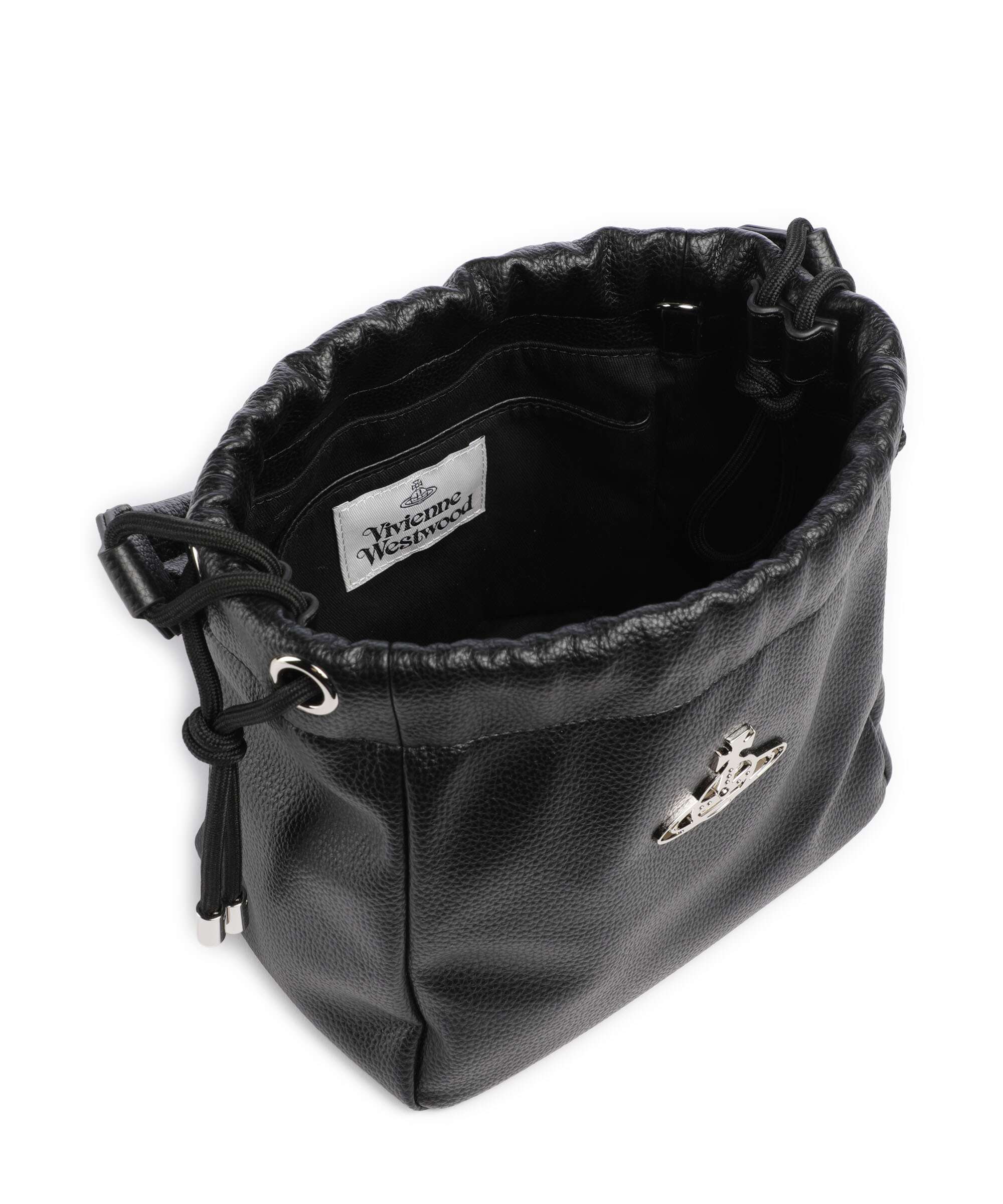 Vivienne Westwood Hilary Grain Small Torebka worek black - Image 7