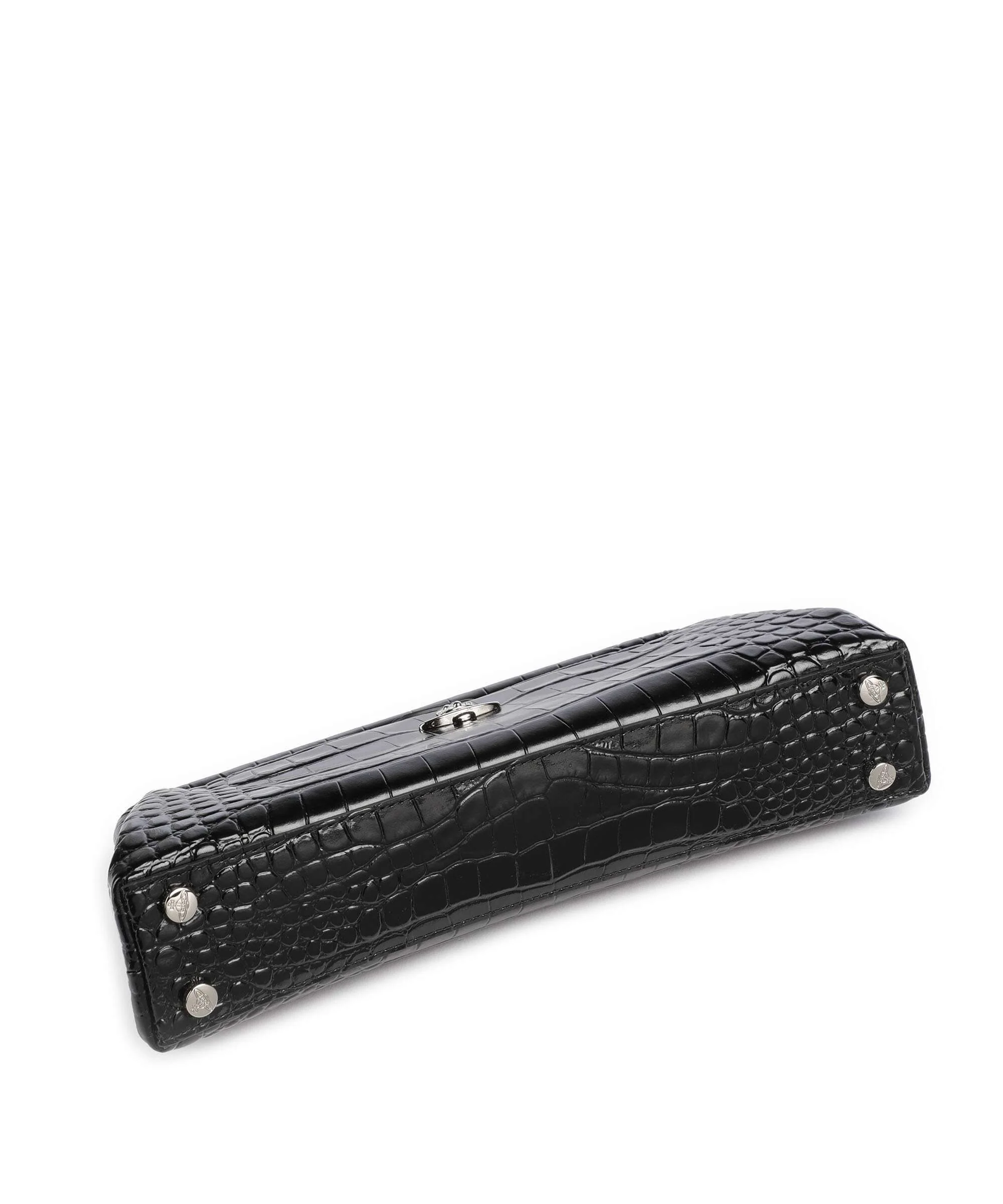 Vivienne Westwood Jane Frame Embossed Croc Torba na ramię black - Image 4