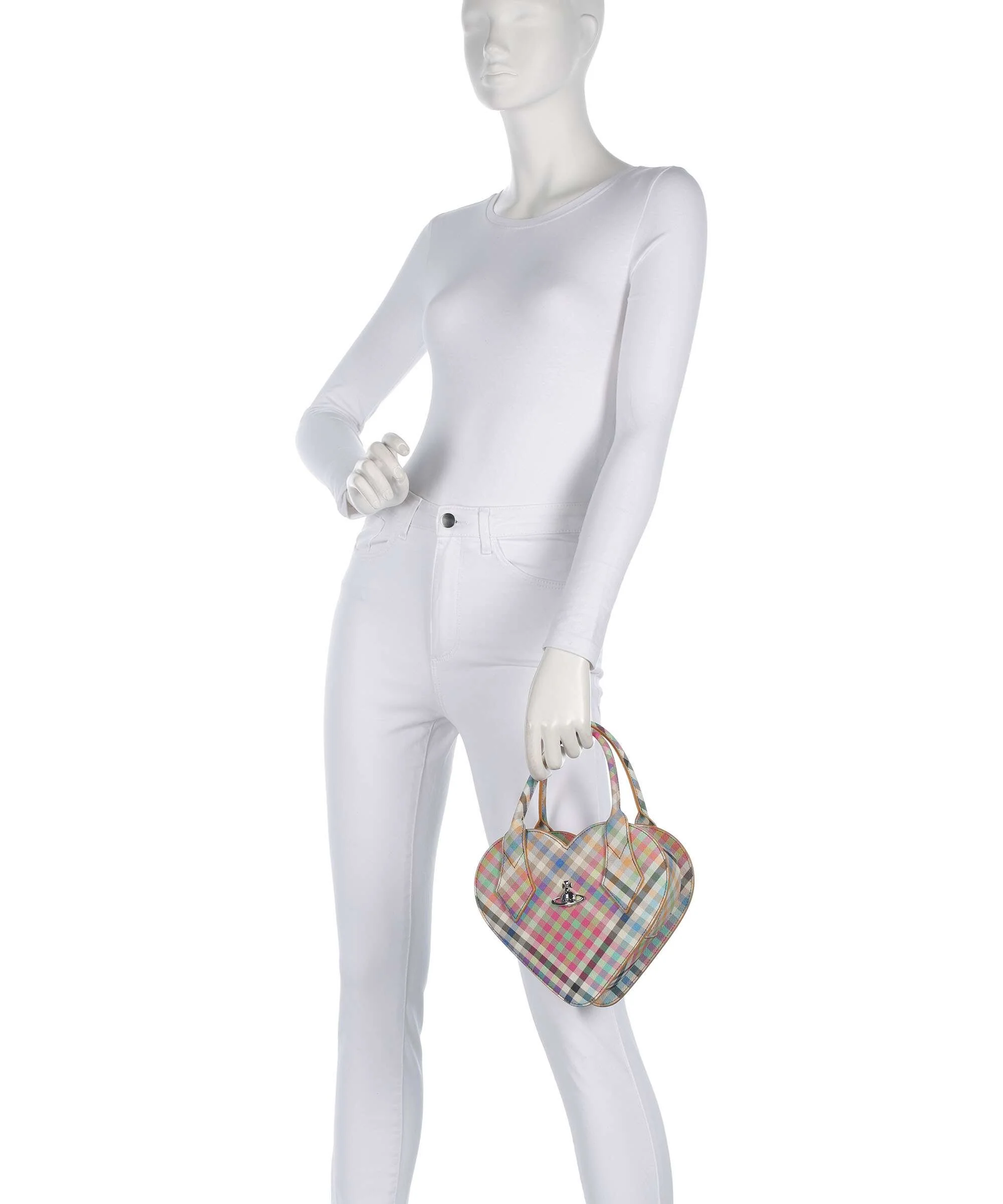 Vivienne Westwood Josephine Heart Buccia D'Arancia Torebka heather plaid - Image 3