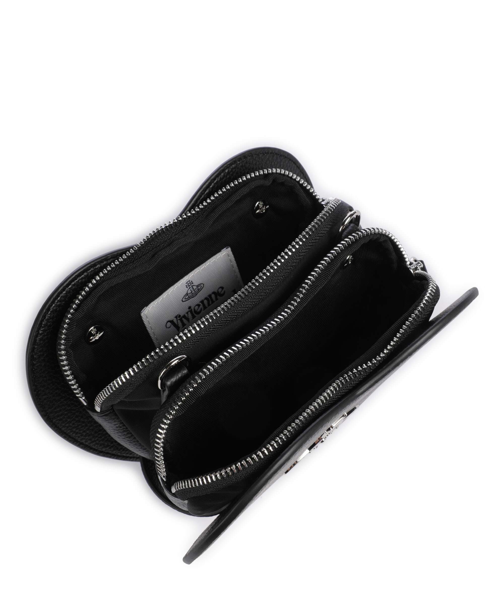Vivienne Westwood Louise Heart Grain Torba przez ramię black - Image 6