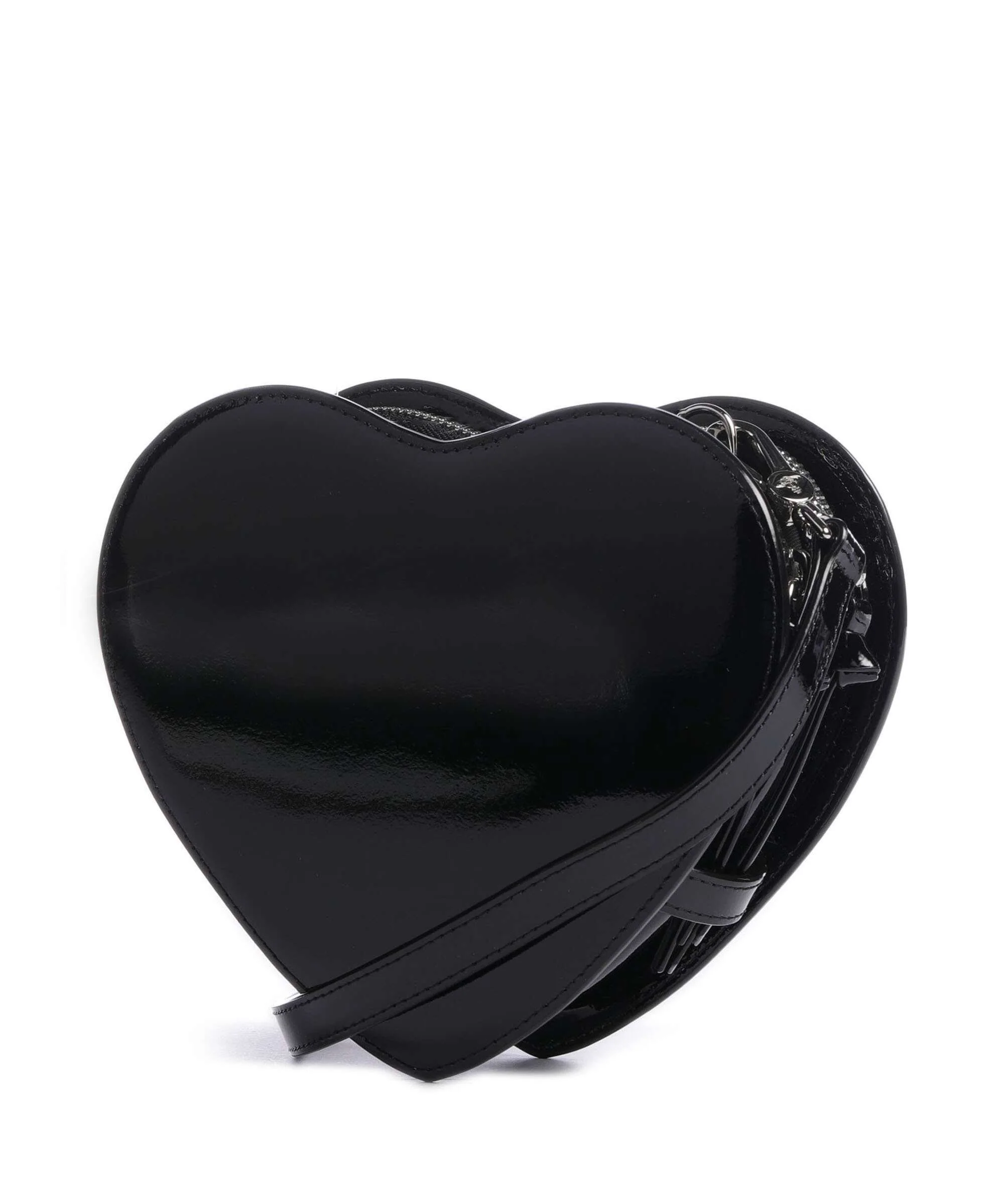 Vivienne Westwood Louise Heart Shiny Patent Torba przez ramię black - Image 2
